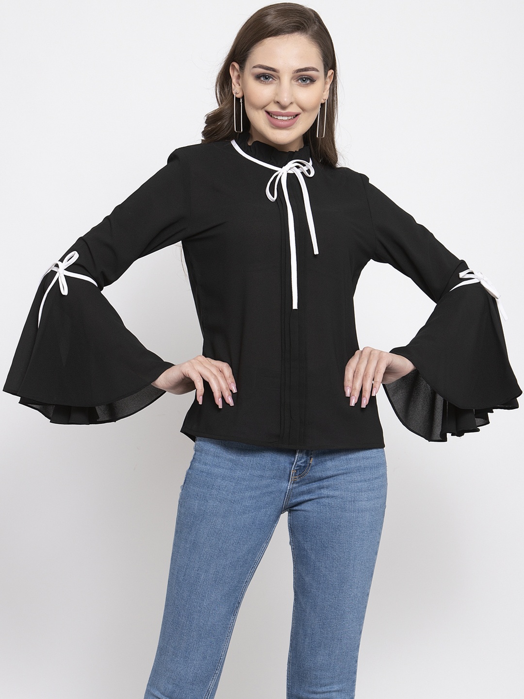 

klauressa Women Black Solid Top