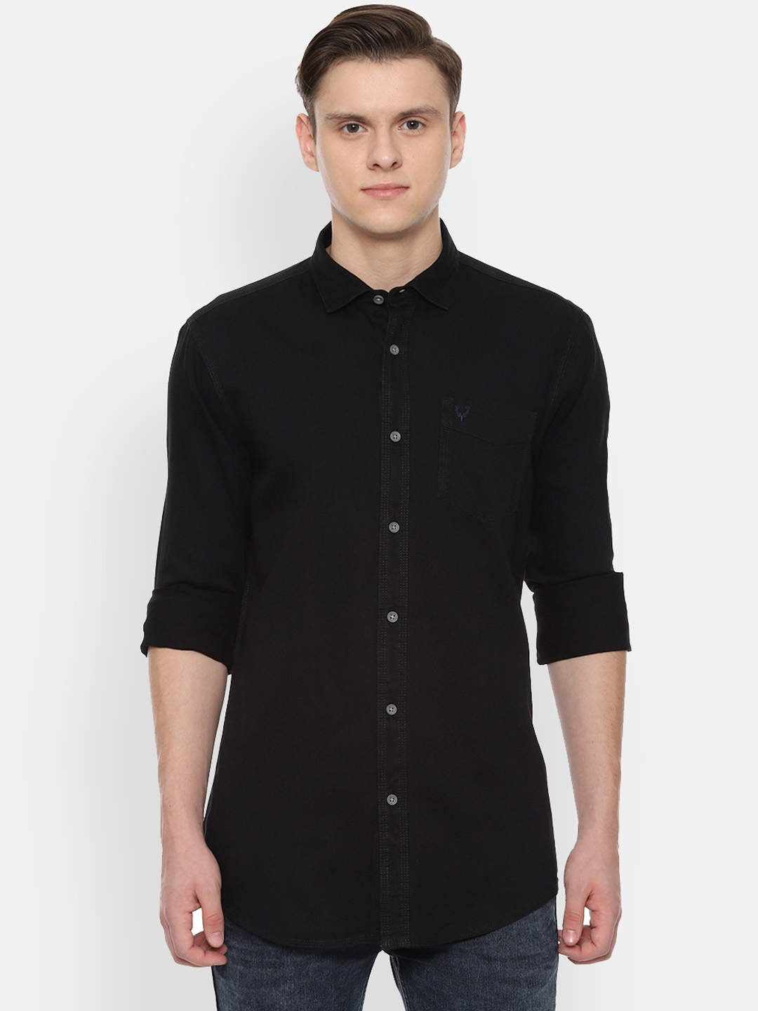 

Allen Solly Sport Men Black Regular Fit Solid Casual Shirt