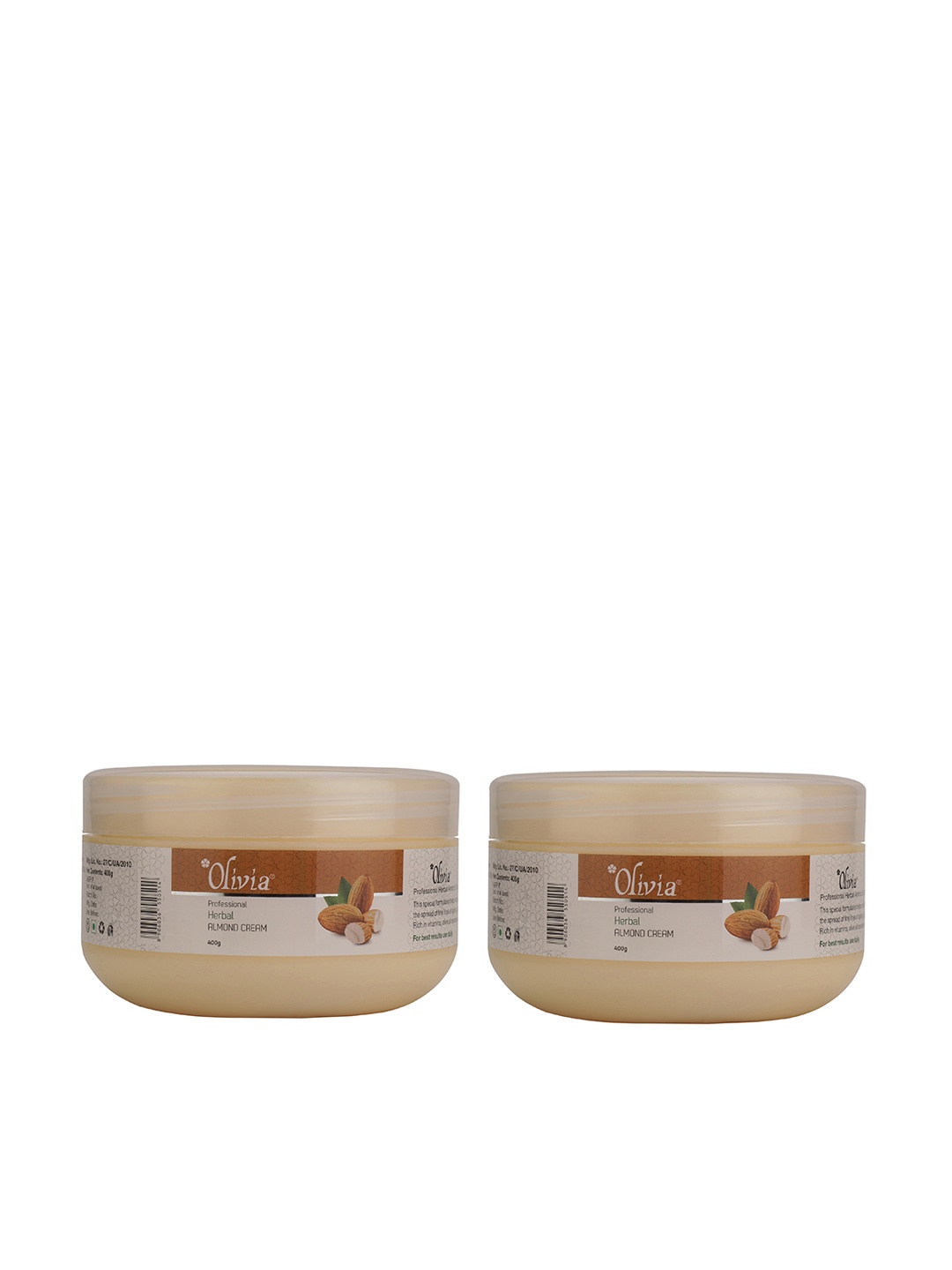 

Olivia Unisex Set Of 2 Professional Herbal Almond Facial Massage Cream, Brown