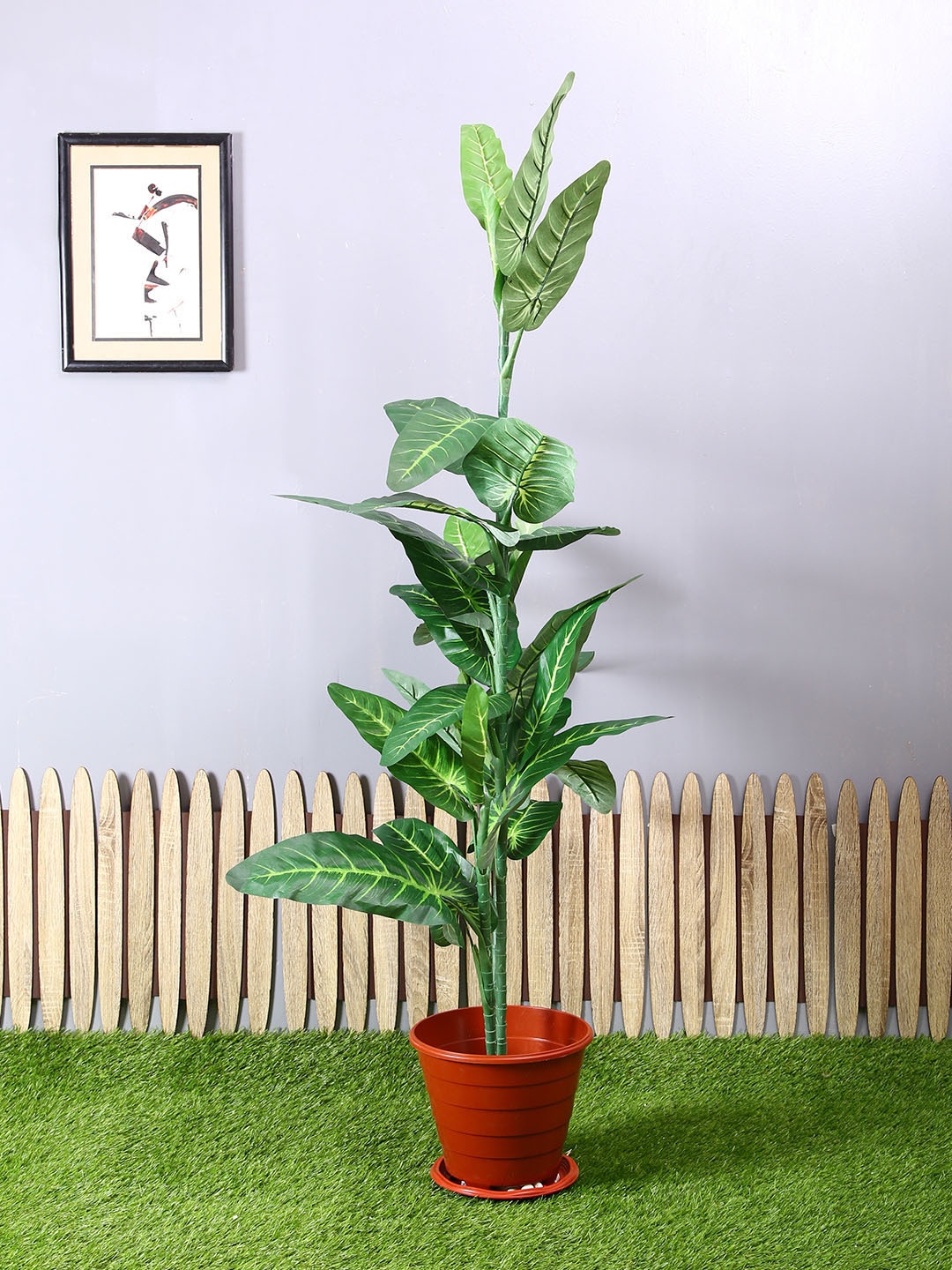 

PolliNation Green Artificial Elephant Ear Plant Without Pot