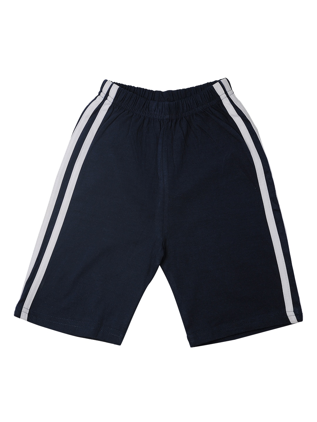

TINY HUG Boys Navy Blue Striped Regular Fit Regular Shorts