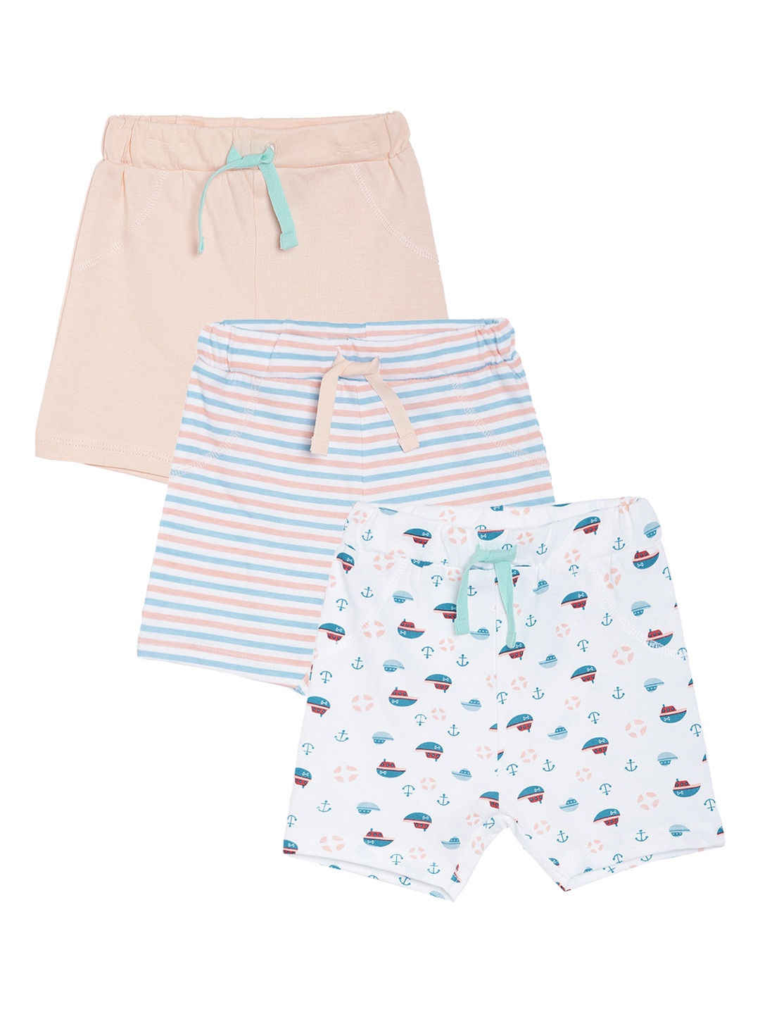 

MINI KLUB Boys Pack Of 3 Regular Fit Regular Shorts, Multi