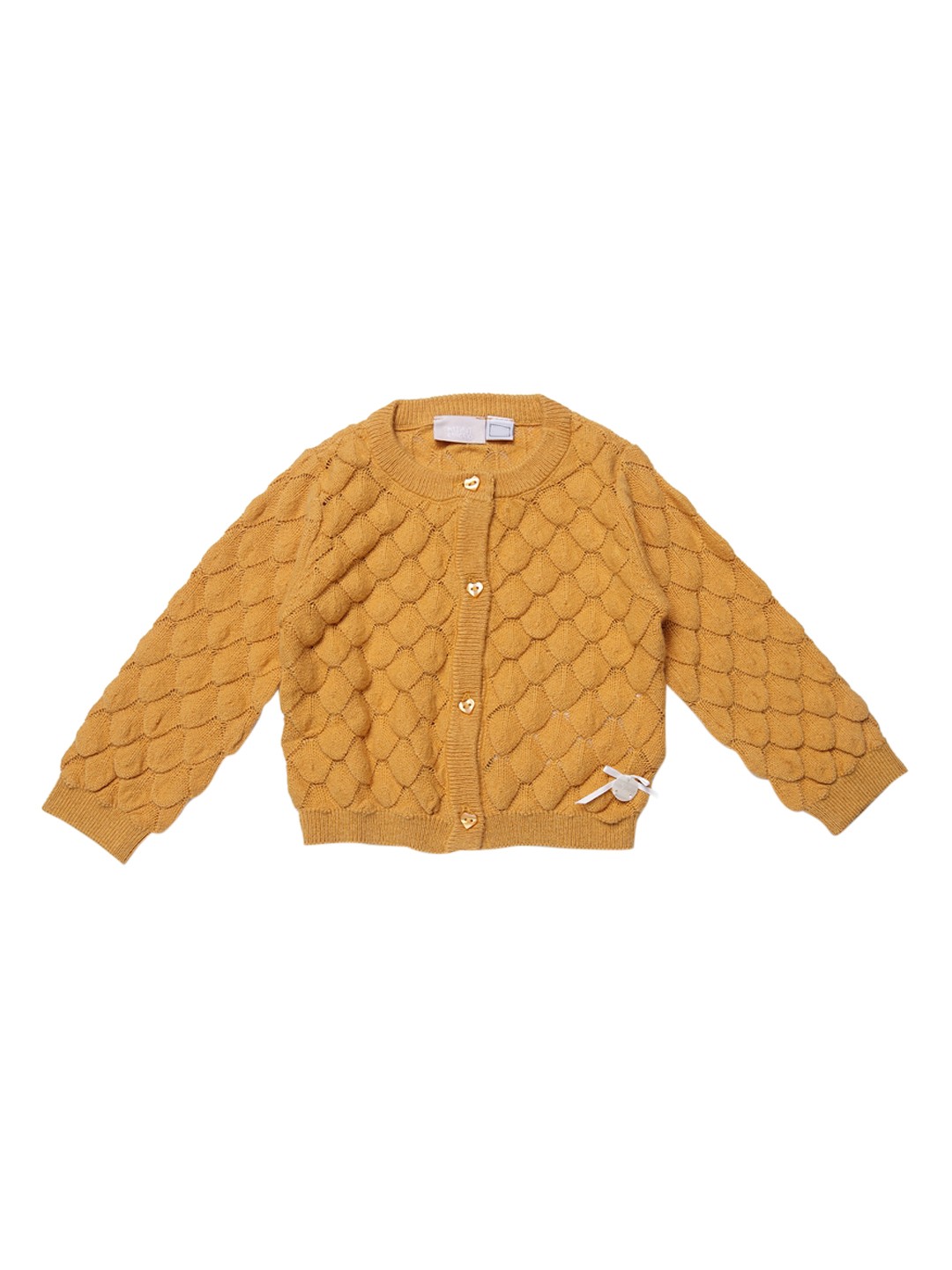 

Chicco Girls Mustard Yellow Open Knit Cardigan