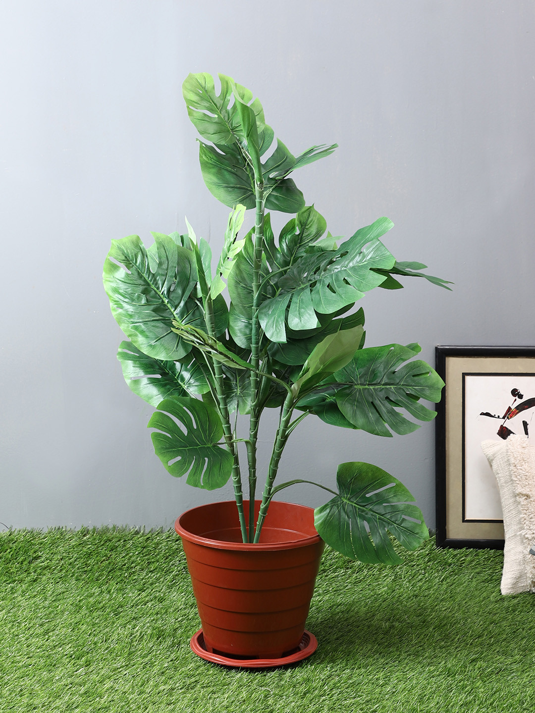 

PolliNation Green Artificial Split Philo Plant Without Pot