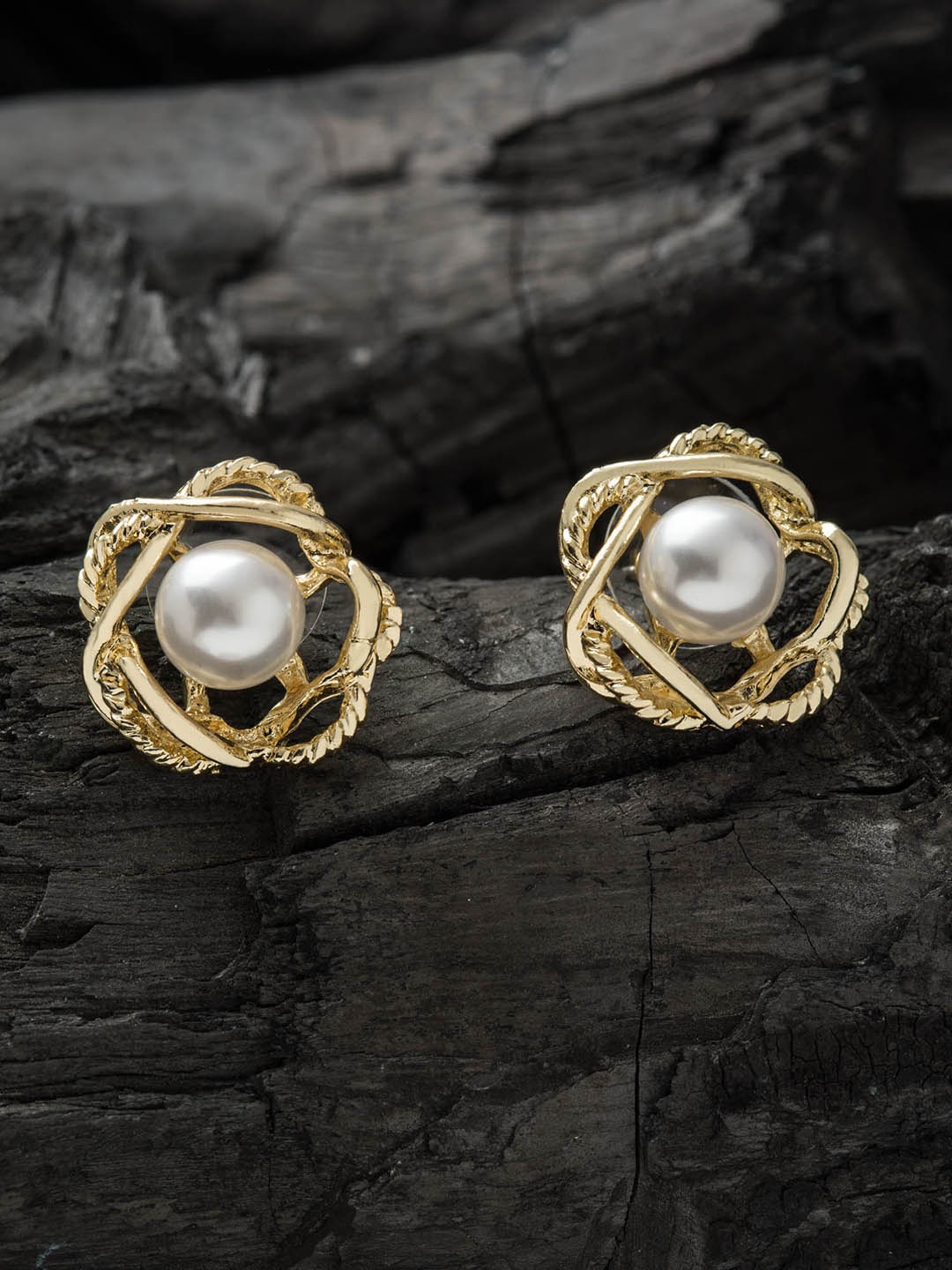 

E2O Gold-Plated Contemporary Studs