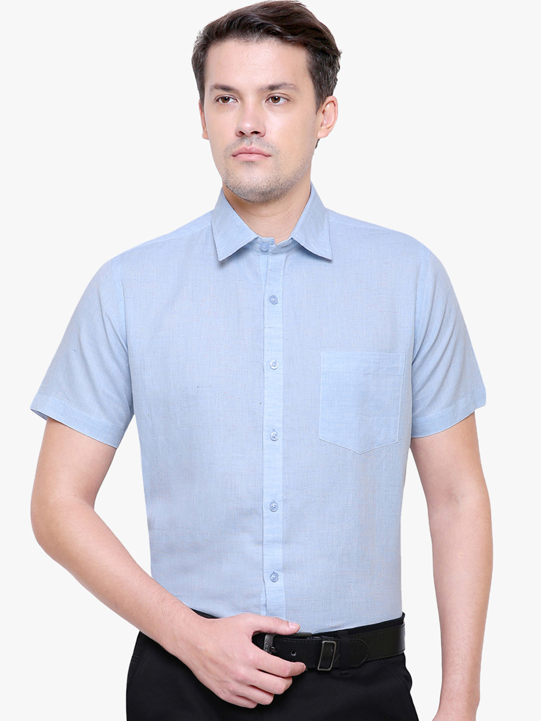 

Southbay Men Blue Smart Tailored Fit Solid Formal Shirt