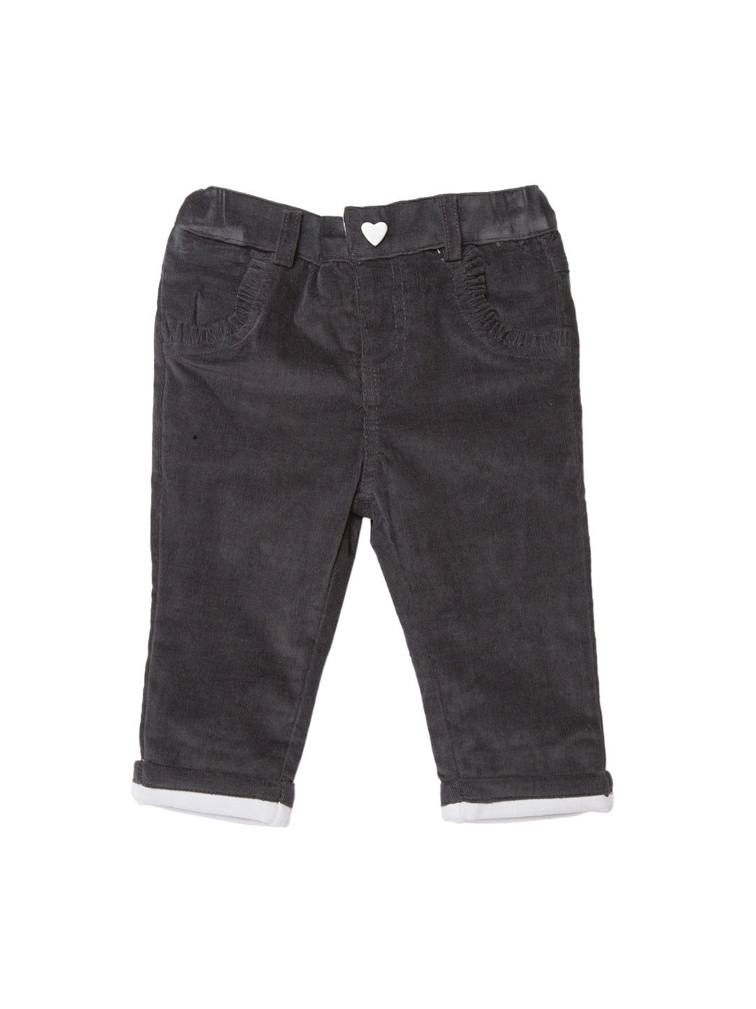 

Chicco Girls Charcoal Grey Comfort Regular Fit Solid Regular Trousers