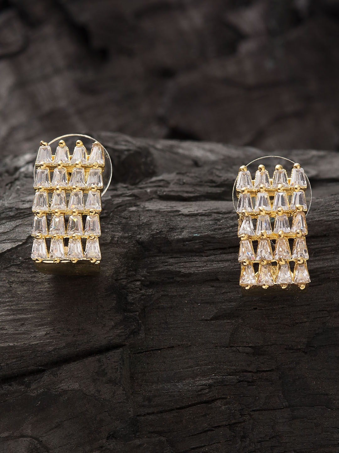 

E2O White & Rhodium-Plated Classic Studs