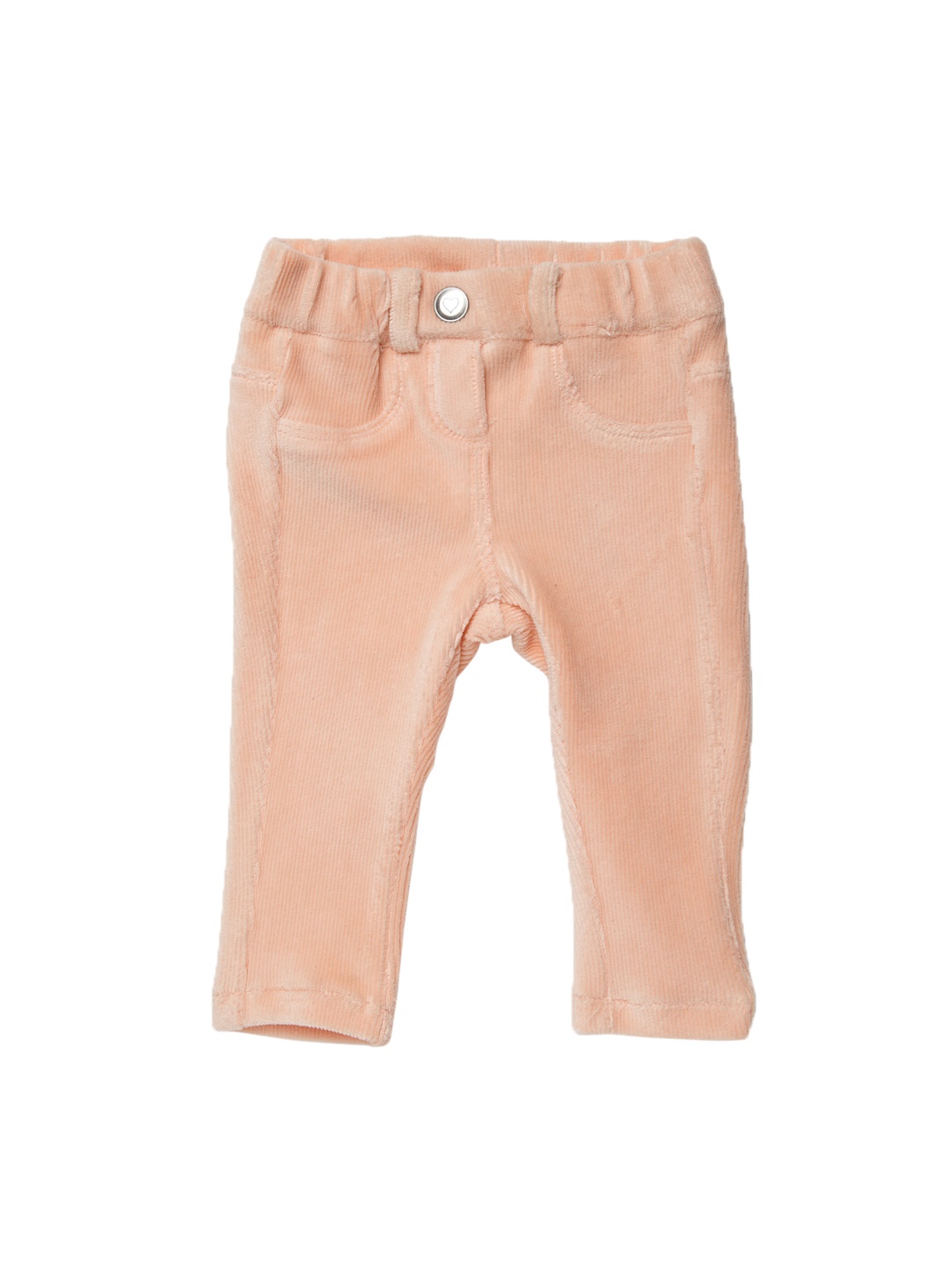 

Chicco Girls Peach-Coloured Regular Fit Solid Regular Trousers