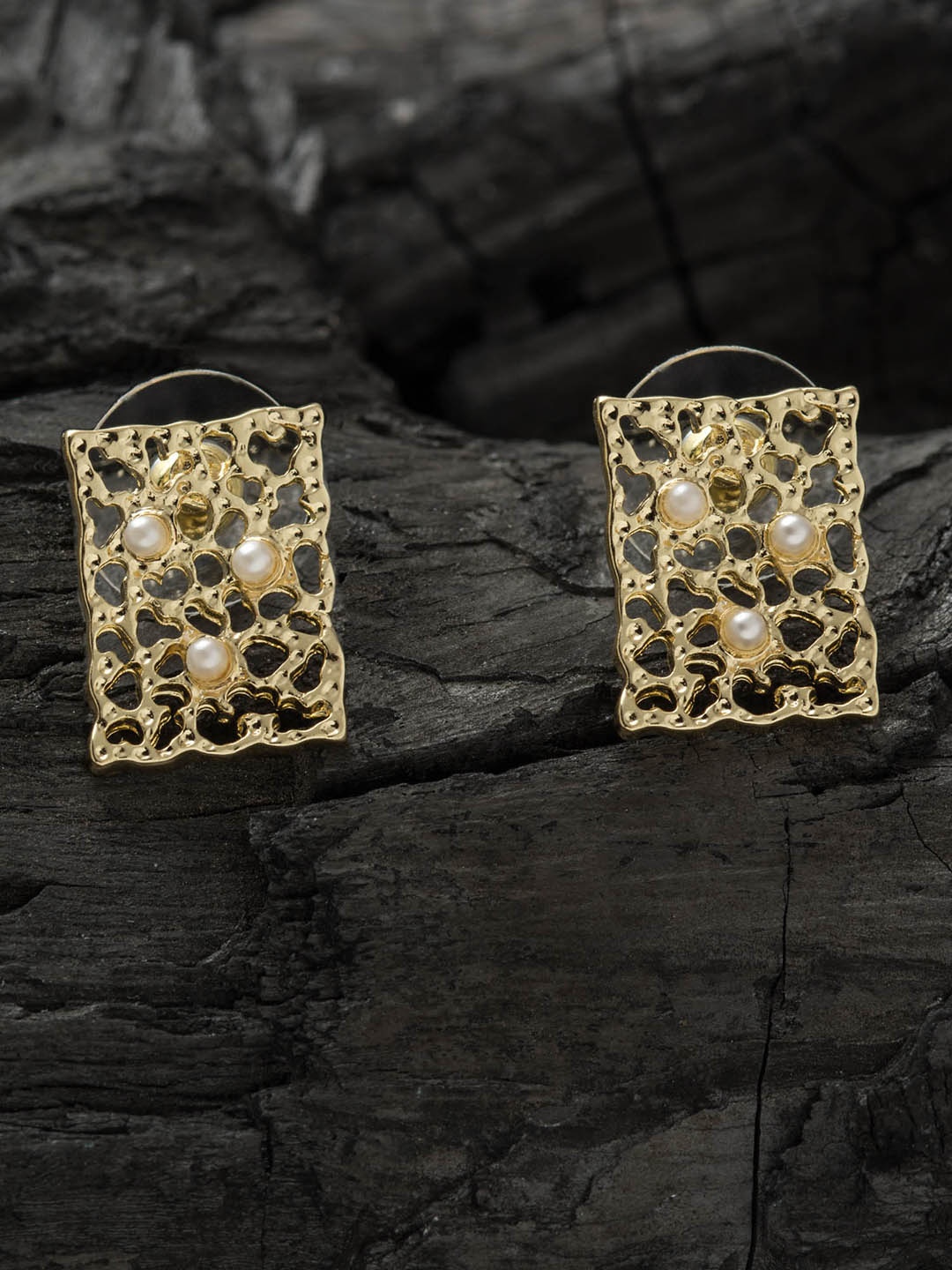 

E2O Gold-Plated Contemporary Studs
