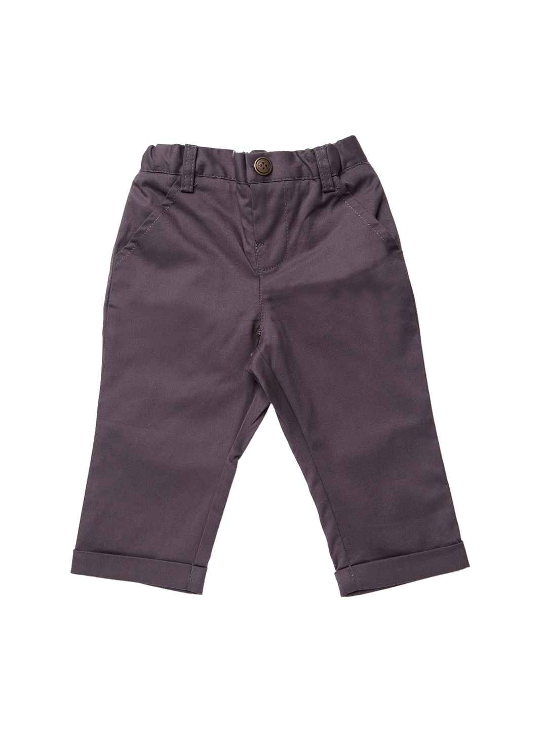 

Chicco Boys Brown Solid Regular Trousers