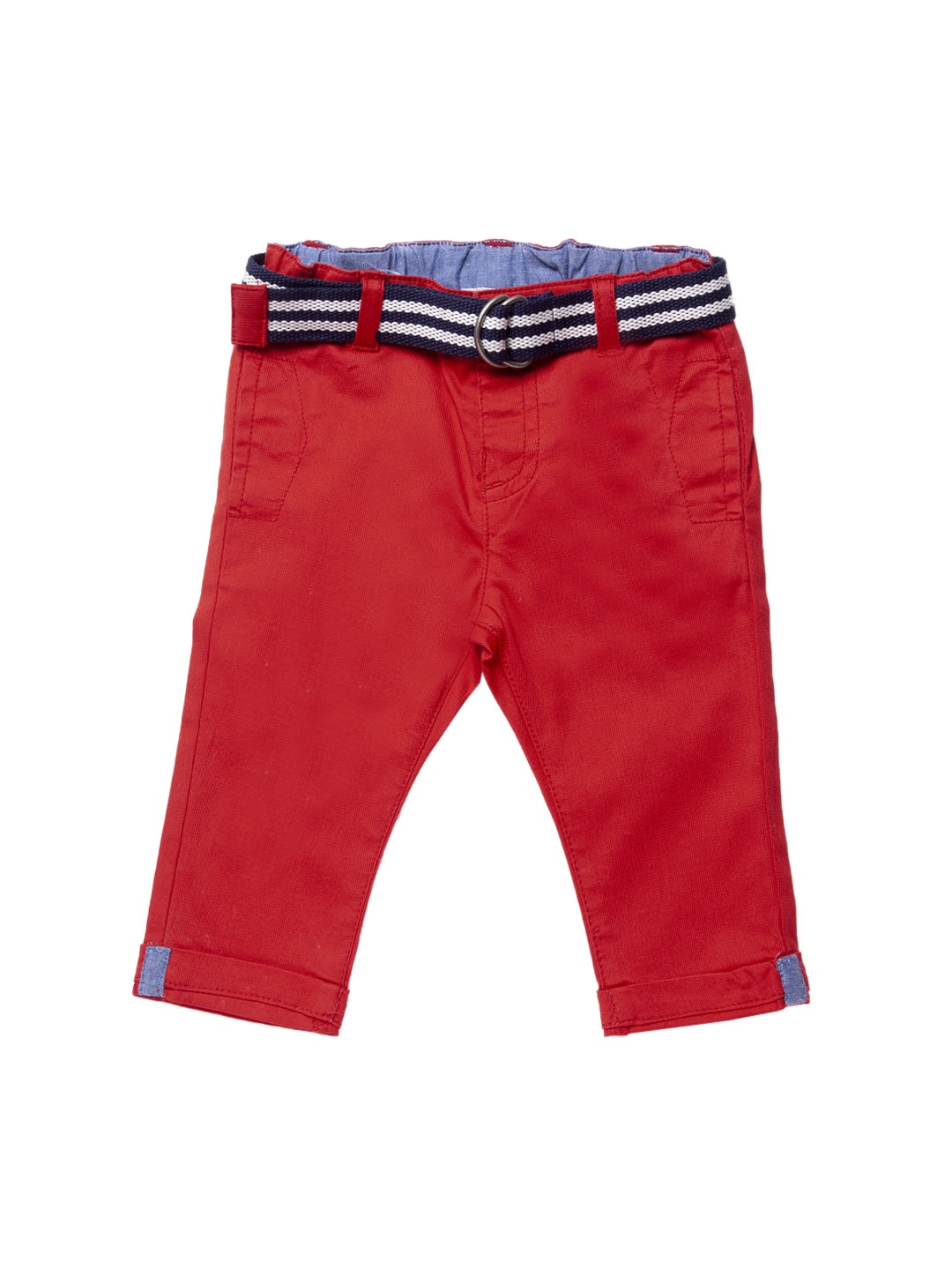 

Chicco Boys Red Regular Fit Solid Regular Trousers