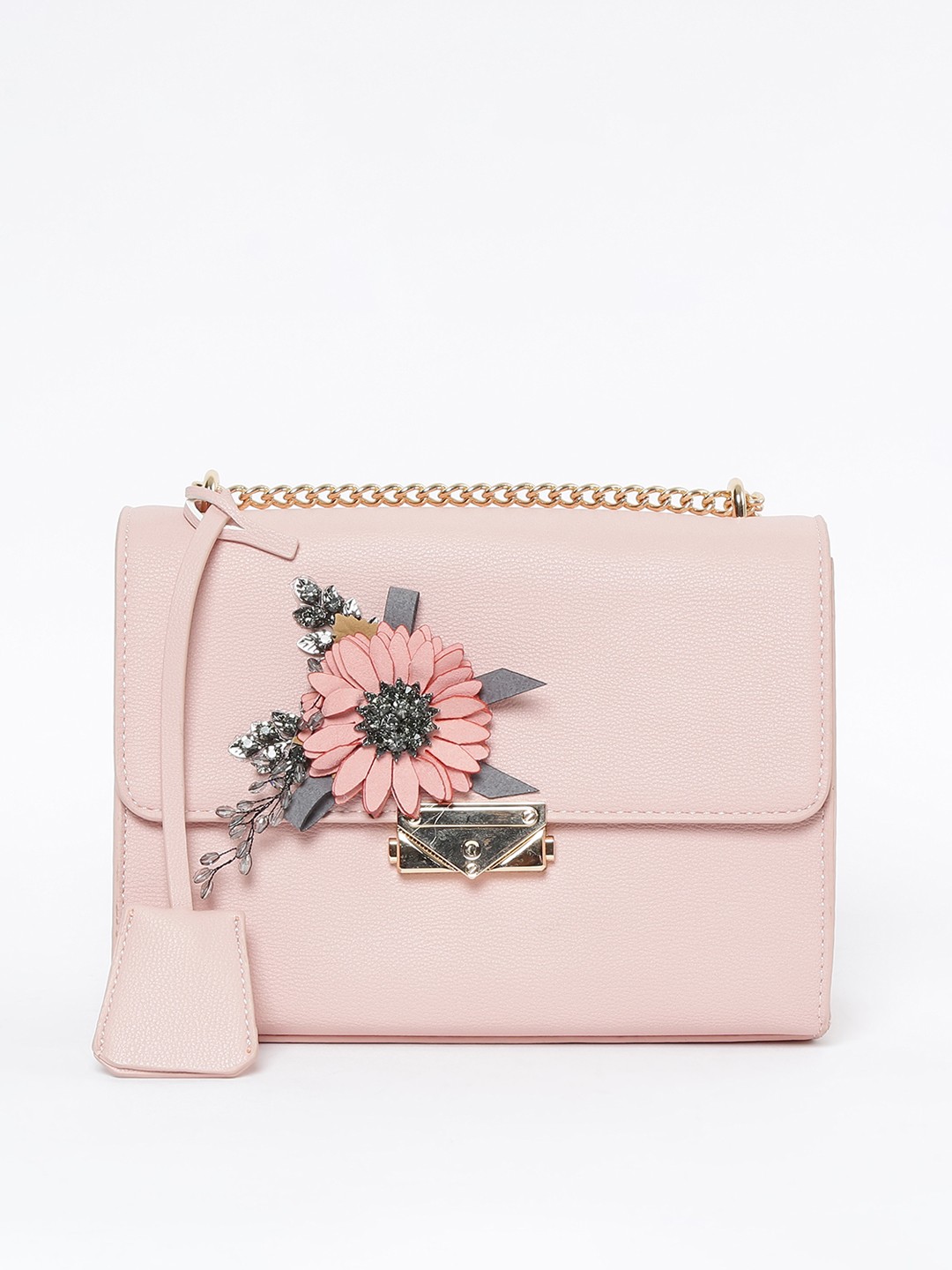 

CODE by Lifestyle Pink Embellished Sling Bag
