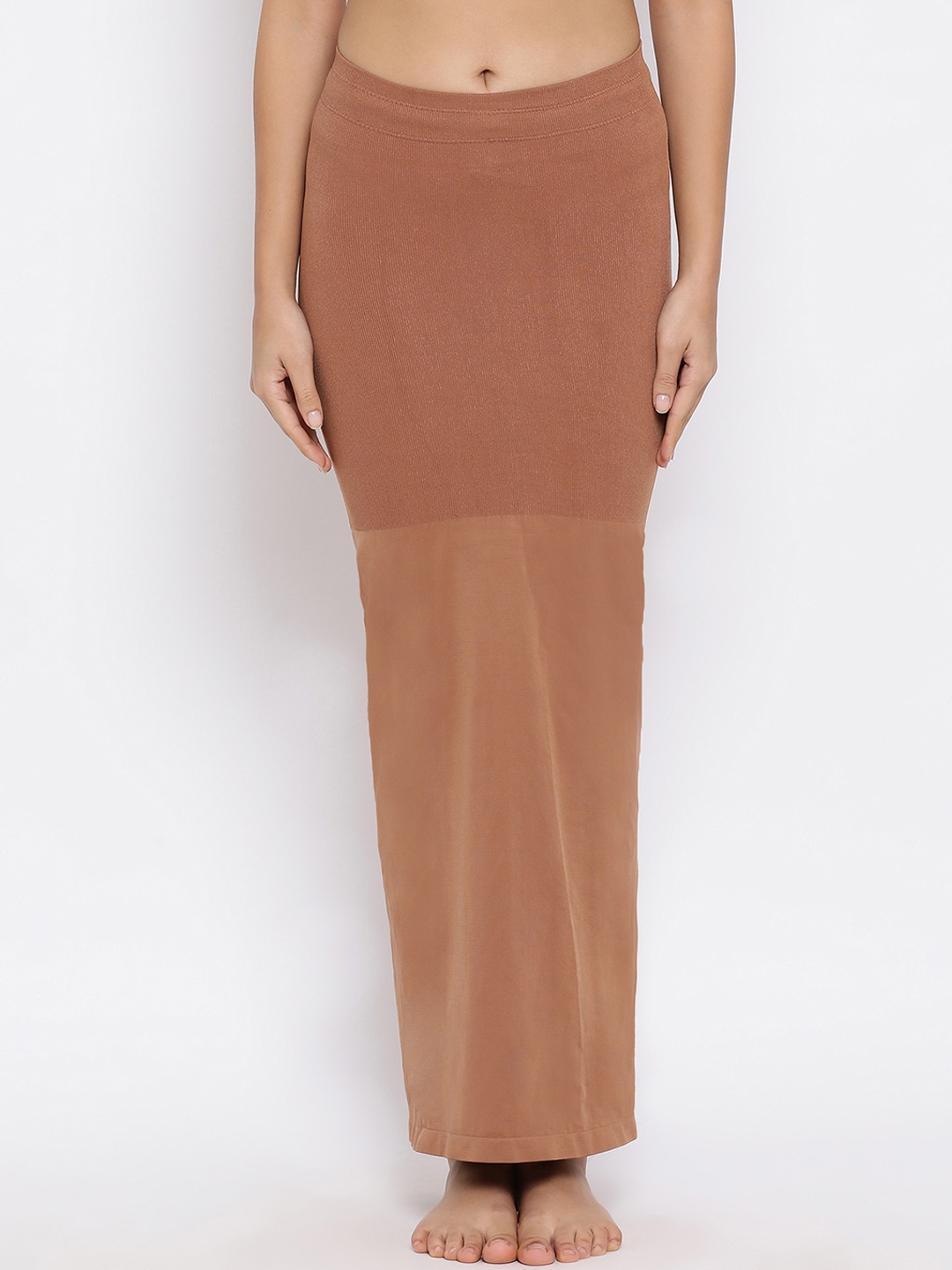 

Clovia Women Brown Solid Knitted Saree Shapewear