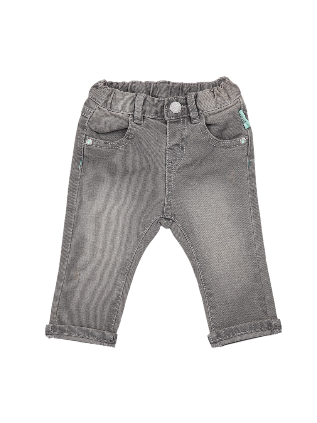 

Chicco Boys Grey Regular Fit Solid Regular Trousers