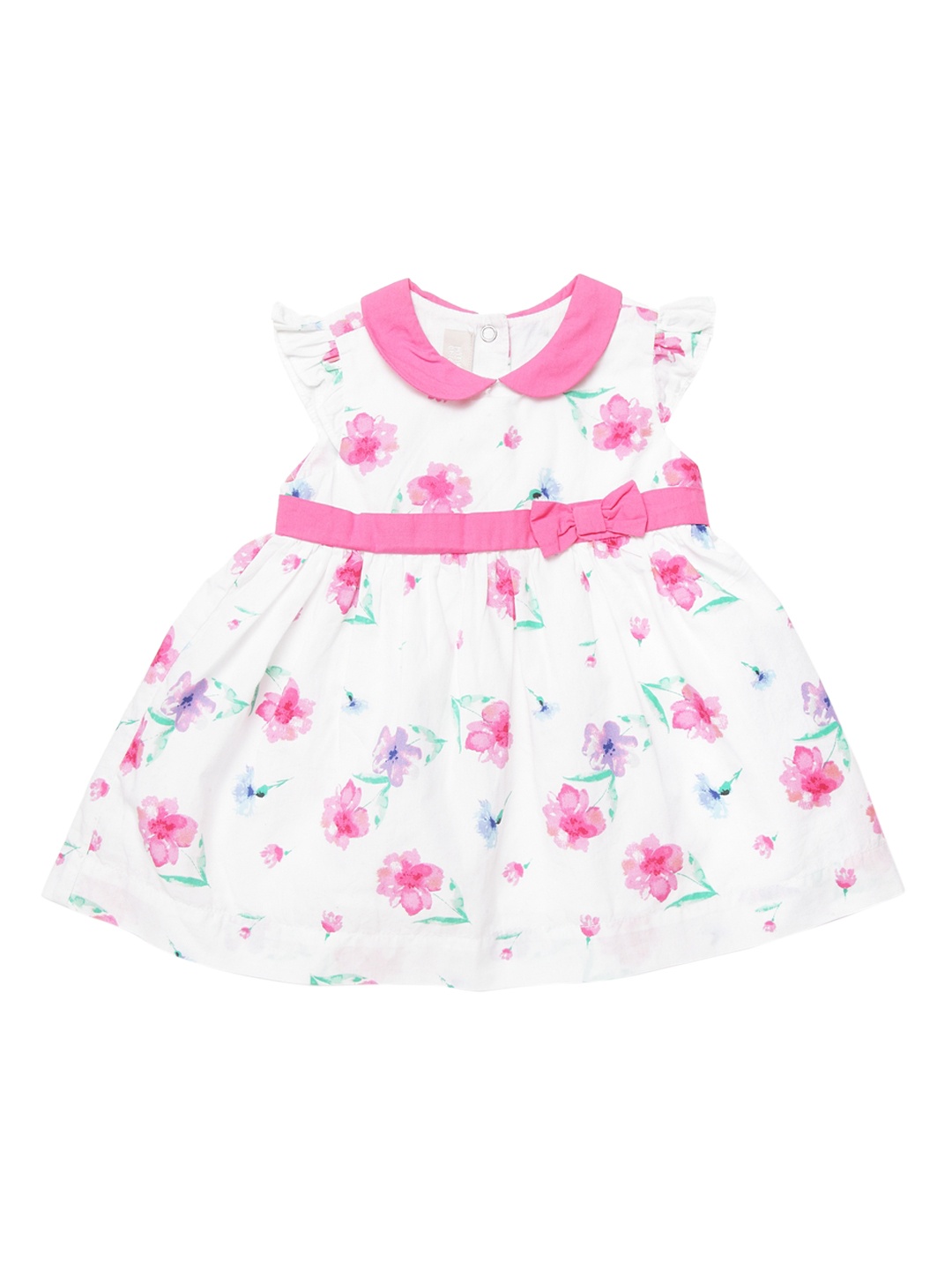 

Chicco Girls White Printed Fit and Flare Dress