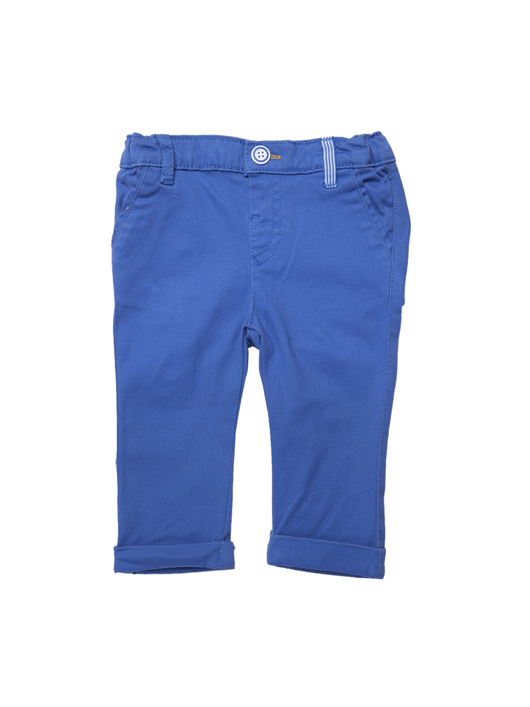 

Chicco Boys Blue Regular Fit Solid Regular Trousers