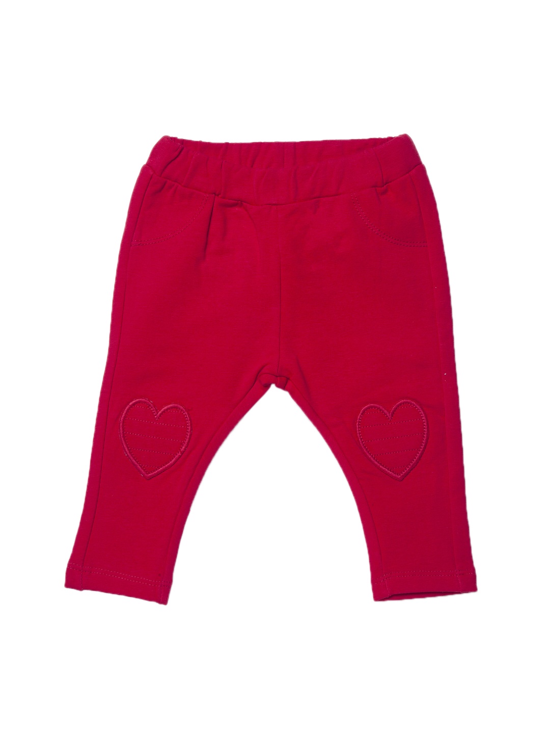 

Chicco Girls Red Regular Fit Solid Regular Trousers
