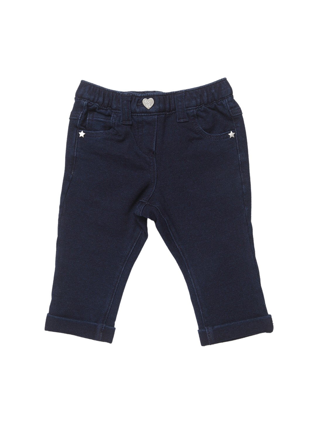 

Chicco Girls Navy Blue Regular Fit Solid Regular Trousers