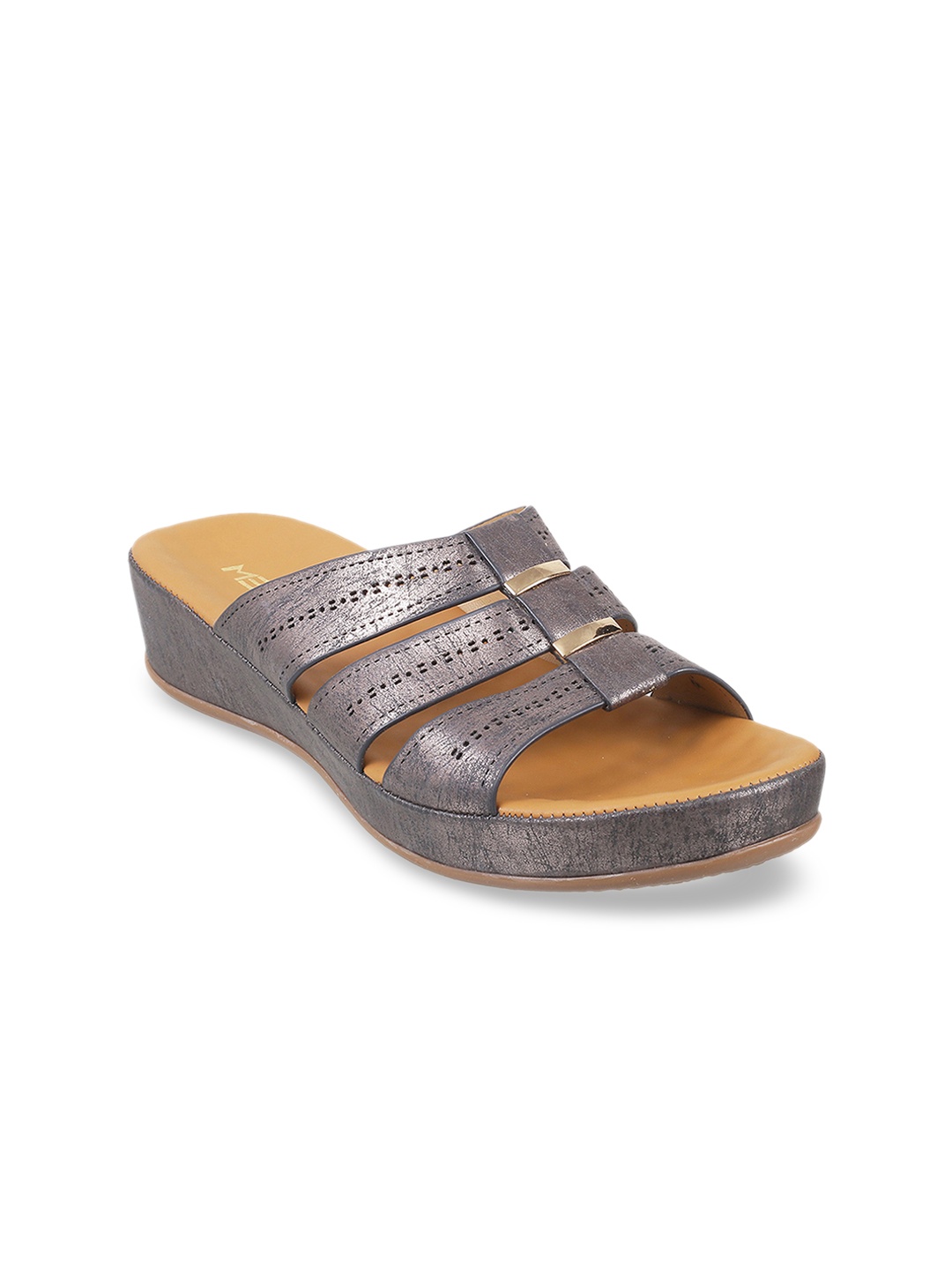 

Metro Women Grey Solid Comfort Heels