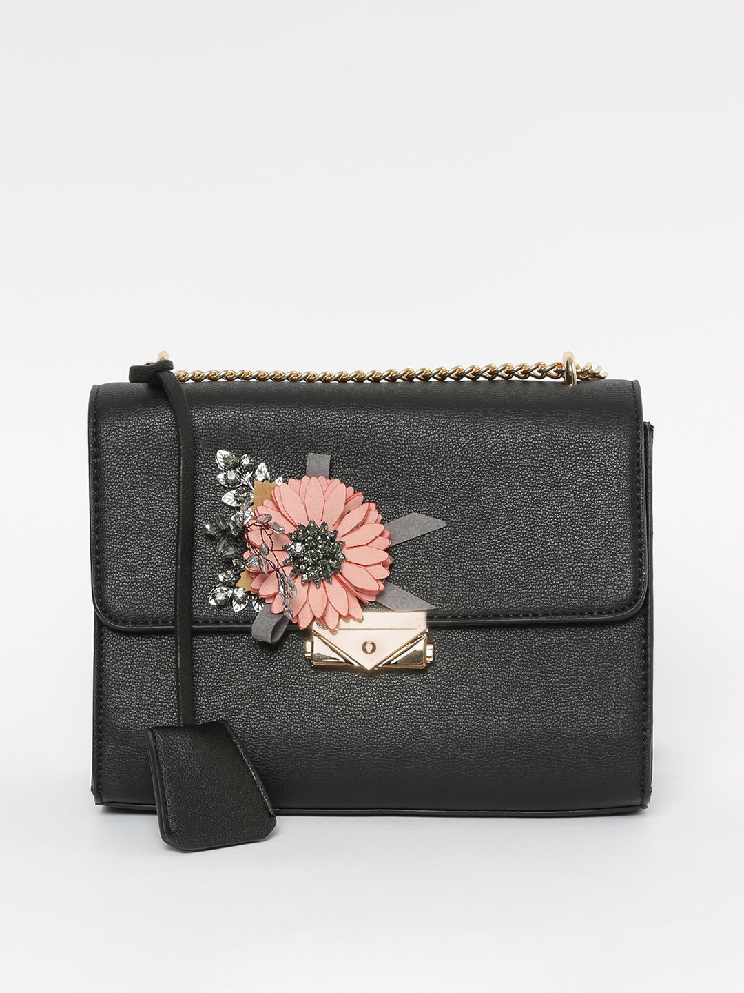 

CODE by Lifestyle Black Embellished Sling Bag