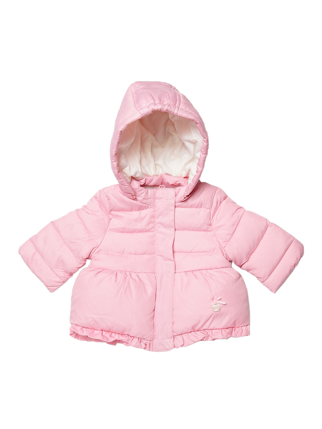 

Chicco Girls Pink Solid Water Resistant Puffer Jacket With Detachable Hood