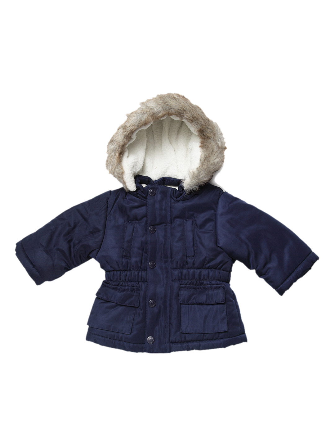 

Chicco Boys Navy Blue Solid Water Resistant Padded Jacket