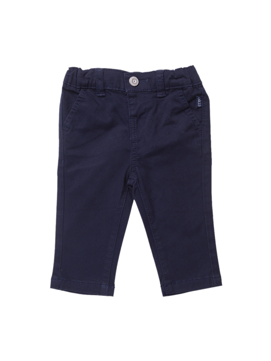 

Chicco Boys Blue Regular Fit Solid Regular Trousers