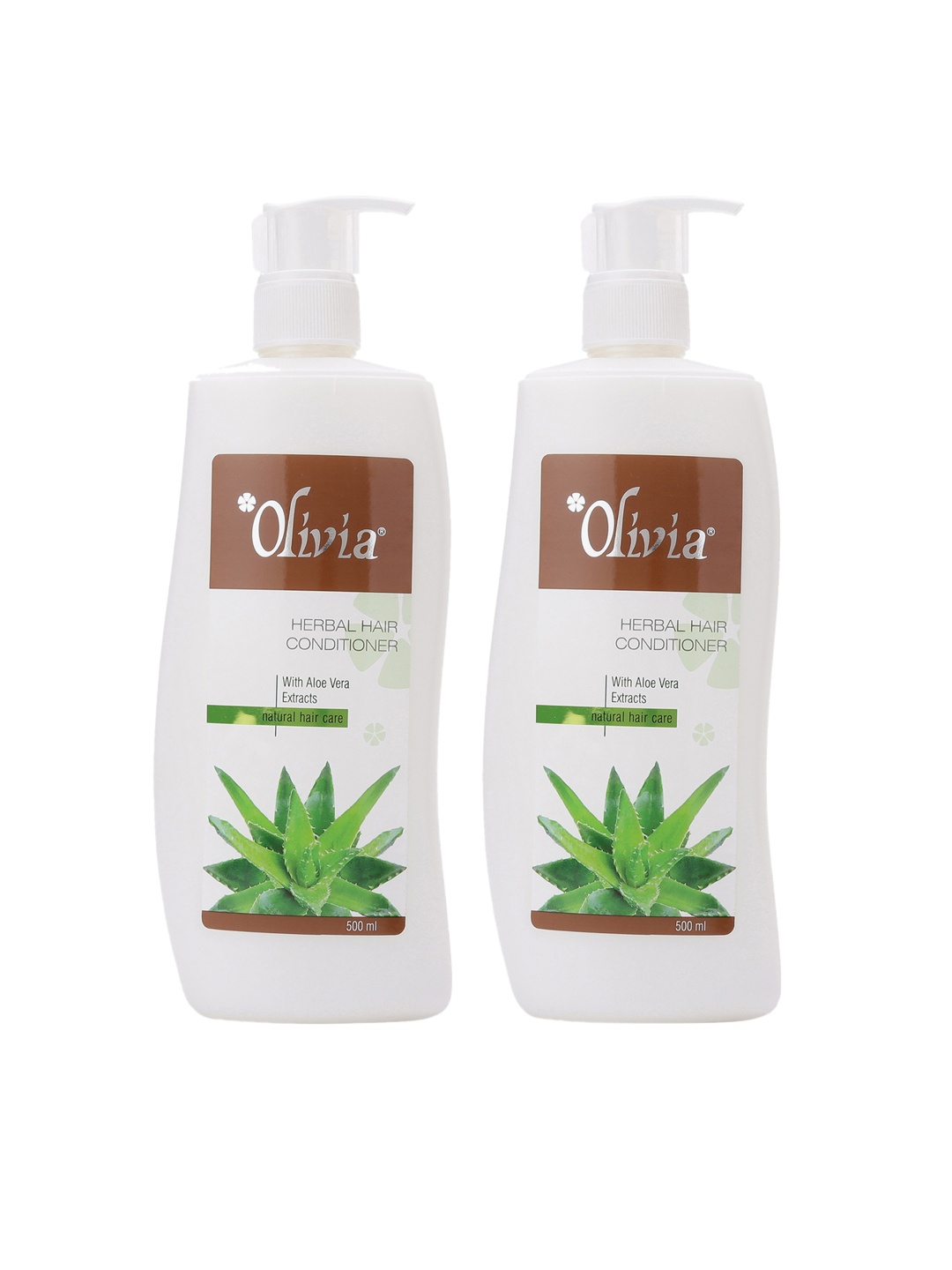 

Olivia Pack of 2 Herbal Hair Conditioner with AloeVera Extracts 500 ml, Na
