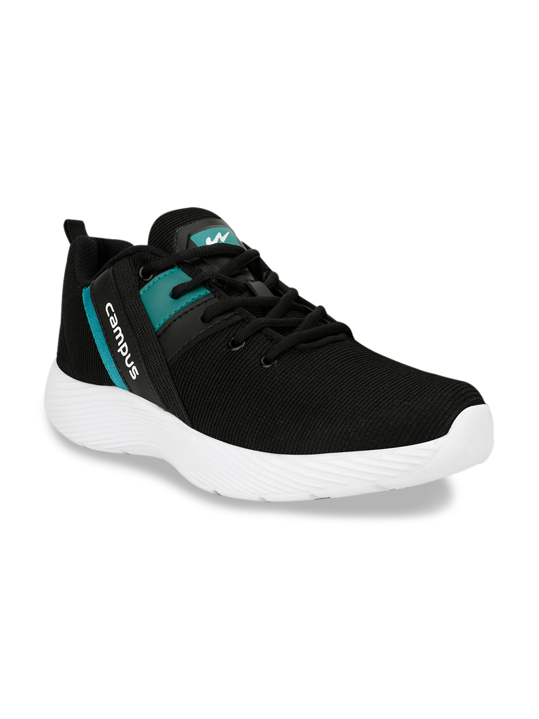 

Campus Men Black Mesh Running Shoes