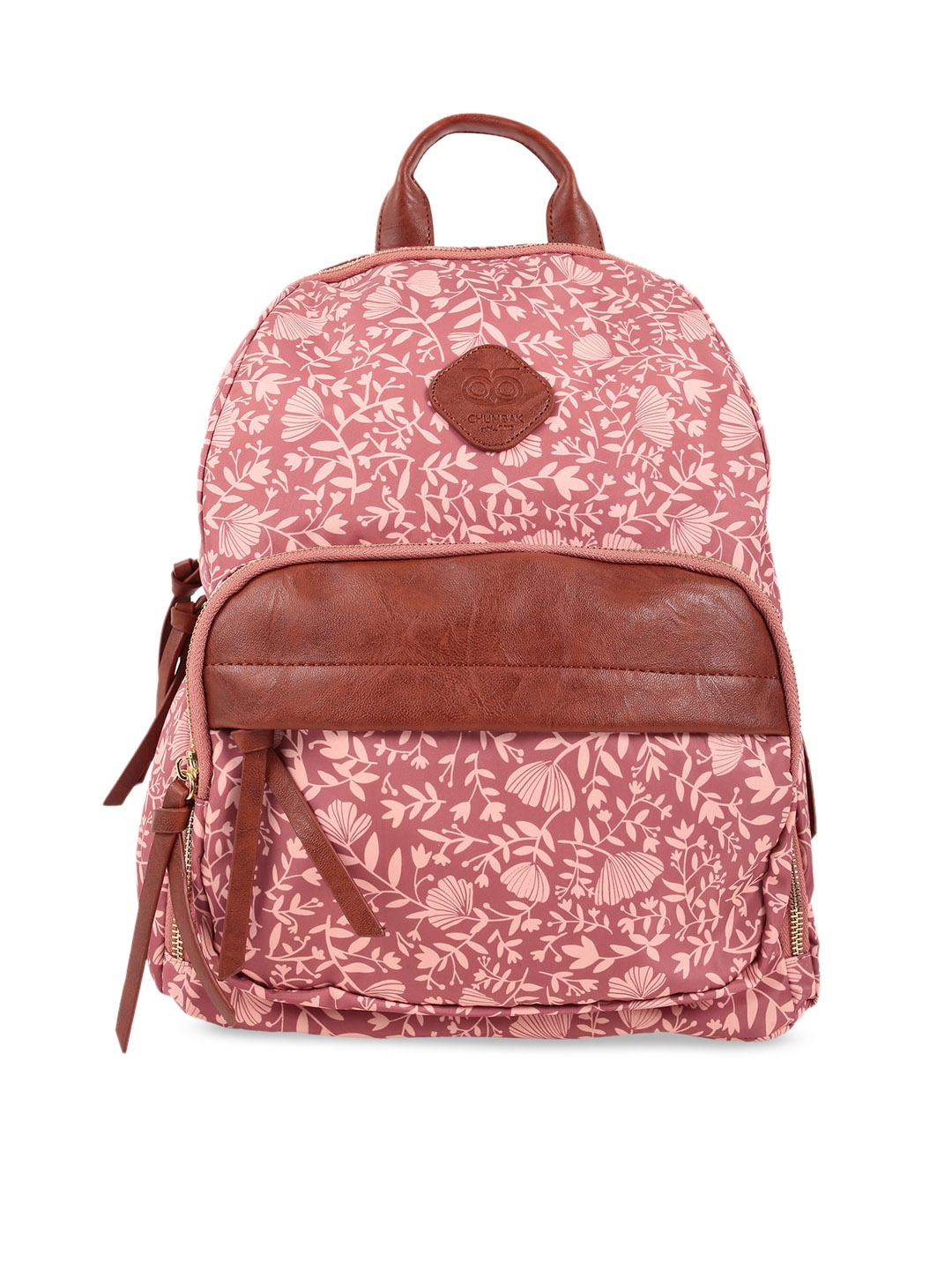 

Chumbak Women Pink Printed Backpack