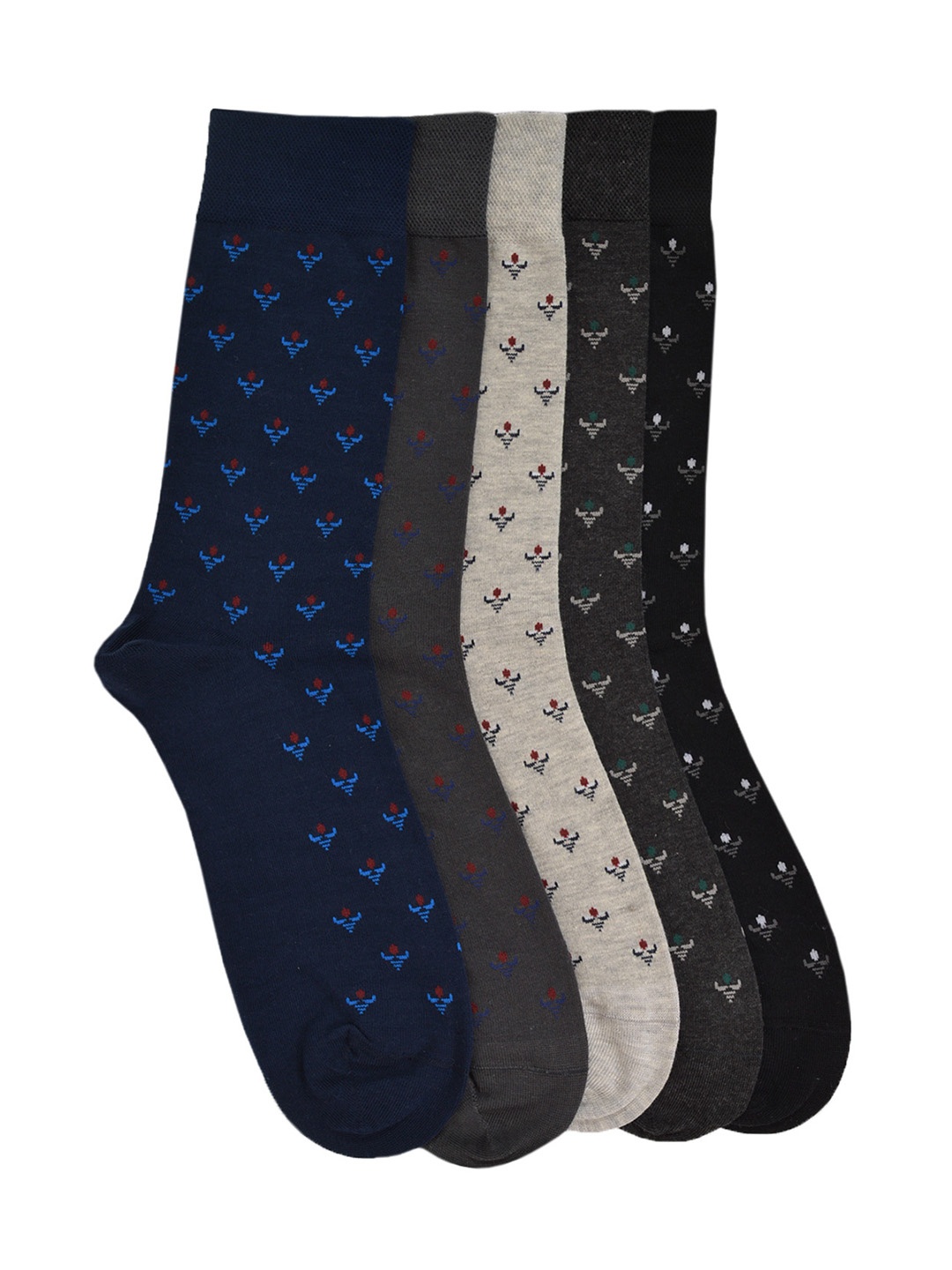 

VINENZIA Men Pack of 3 Assorted Calf-Length Socks