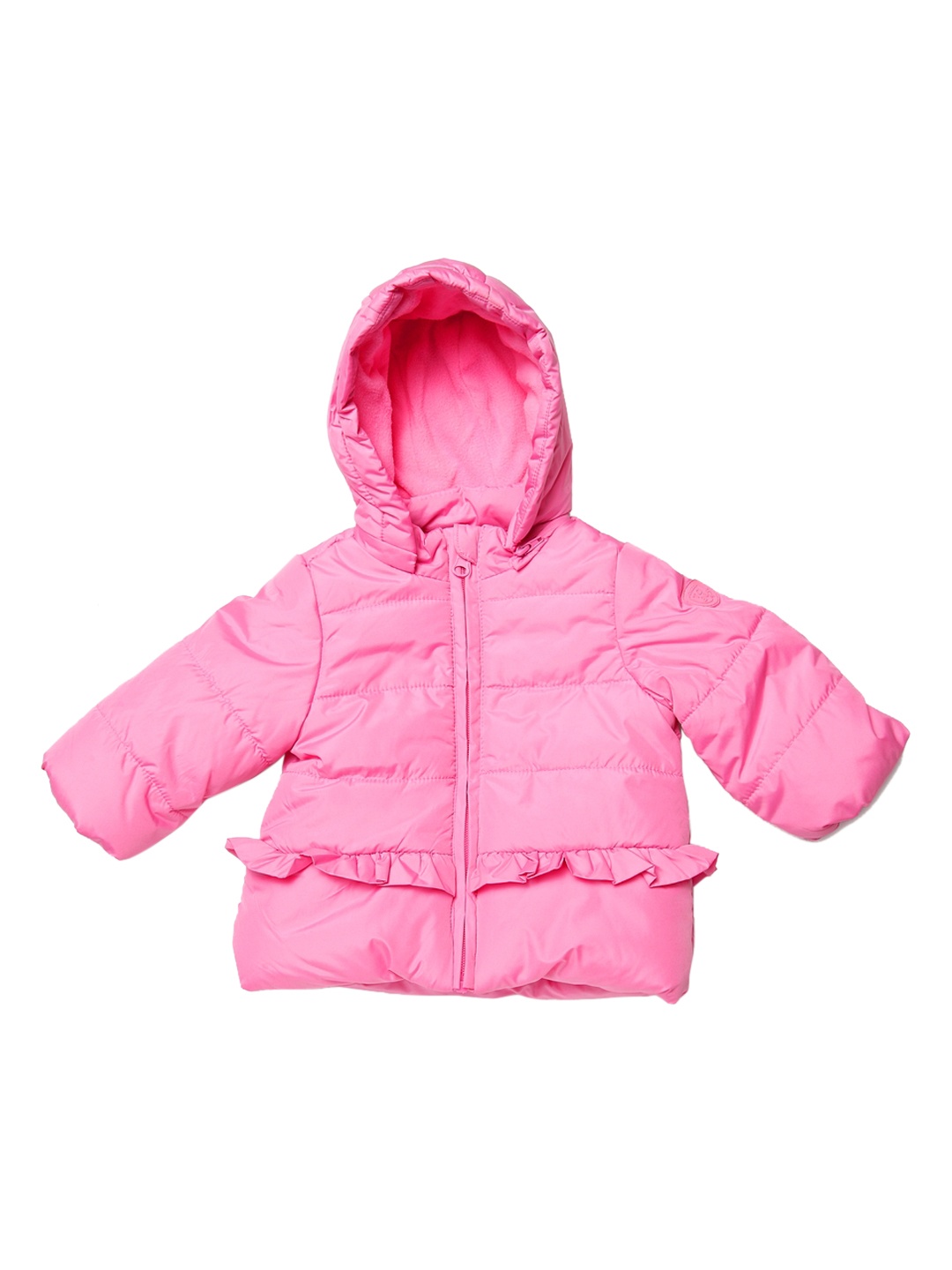 

Chicco Girls Pink Solid Padded Jacket With Detachable Hood