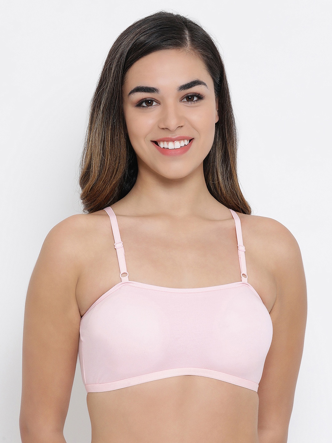 

Clovia Pink Solid Non-Wired Lightly Padded Beginners Bra BB0023P2226