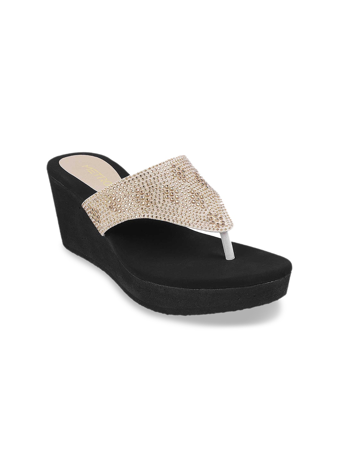 

Metro Women Beige Embellished Heels
