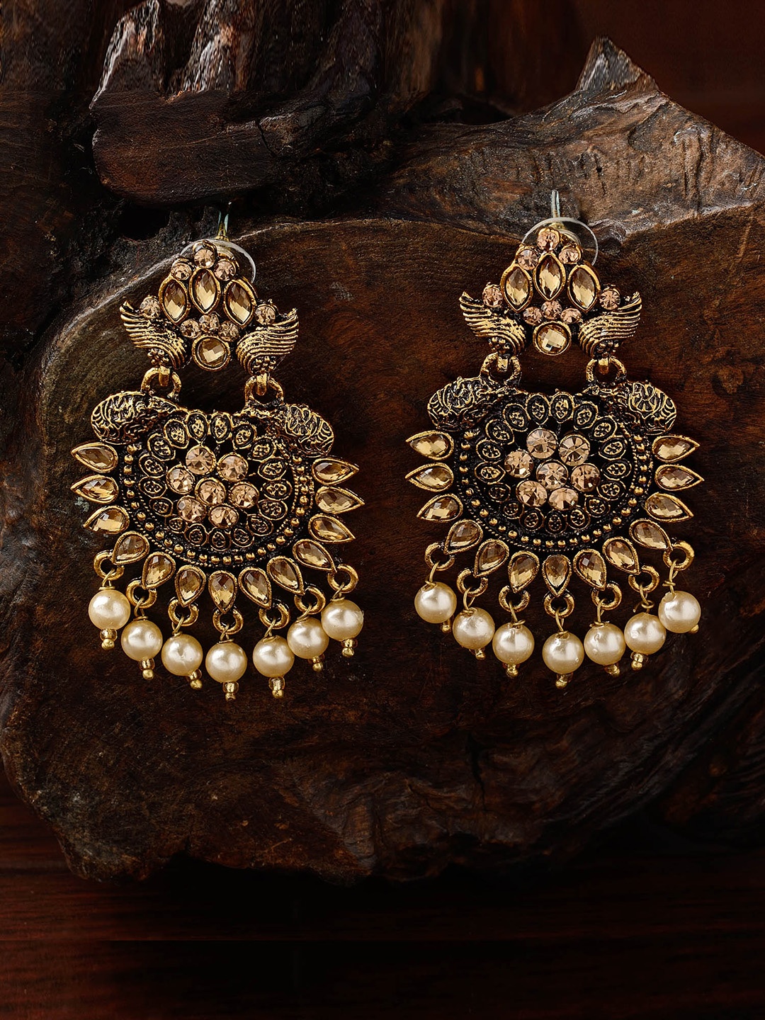 

E2O Antique Gold-Plated Classic Drop Earrings