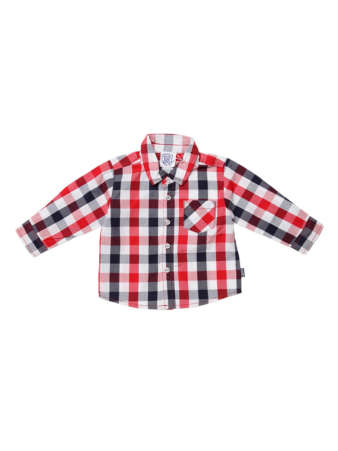 

Chicco Boys Red & Black Regular Fit Checked Casual Shirt