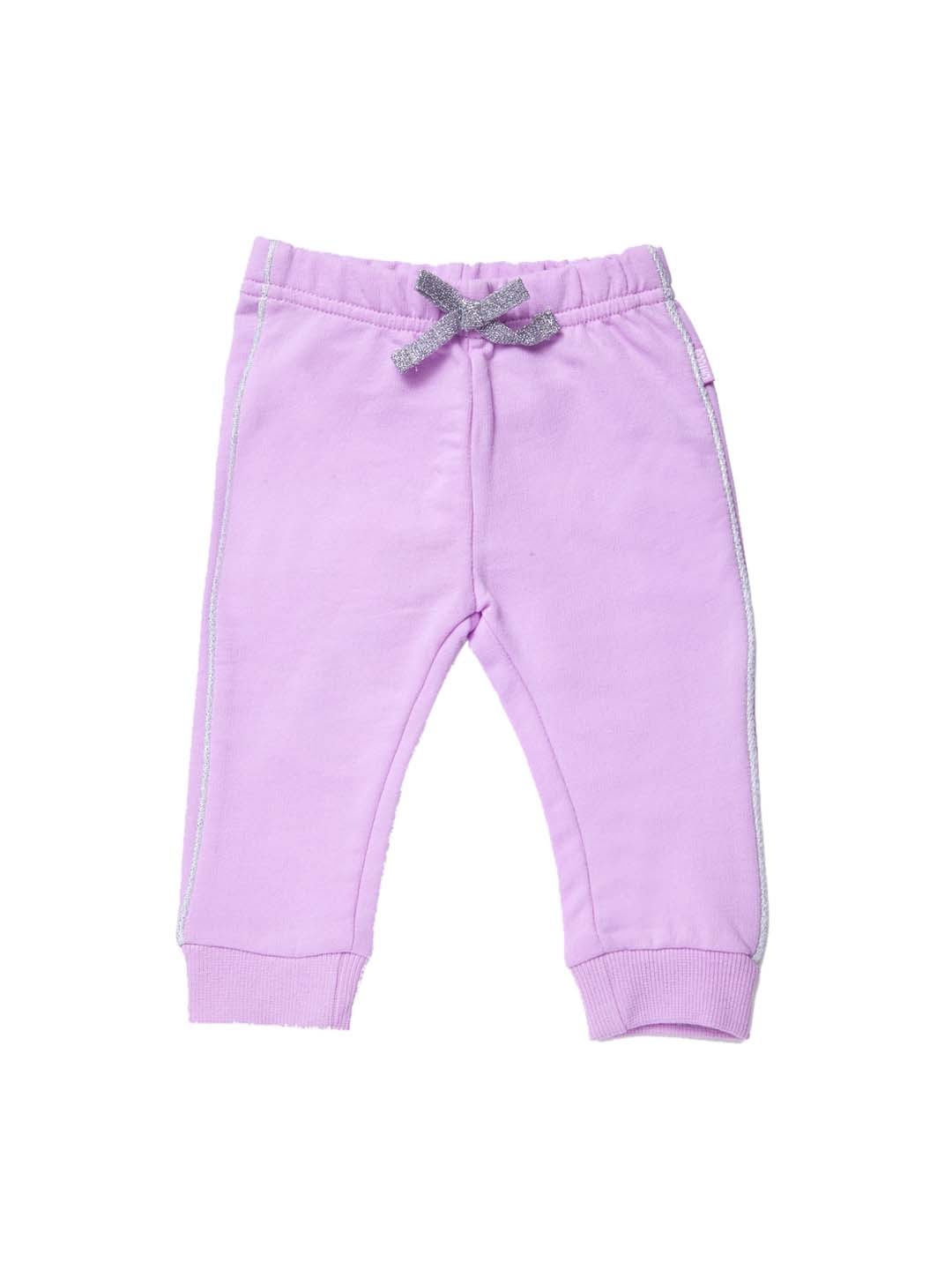

Chicco Girls Lavender Regular Fit Solid Joggers
