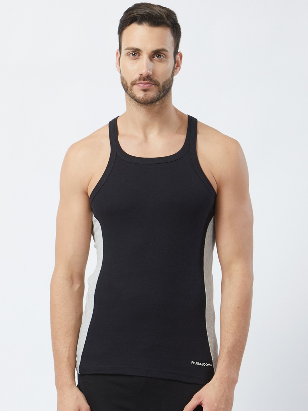 

Fruit of the Loom Cotton Innerwear Vest, Black