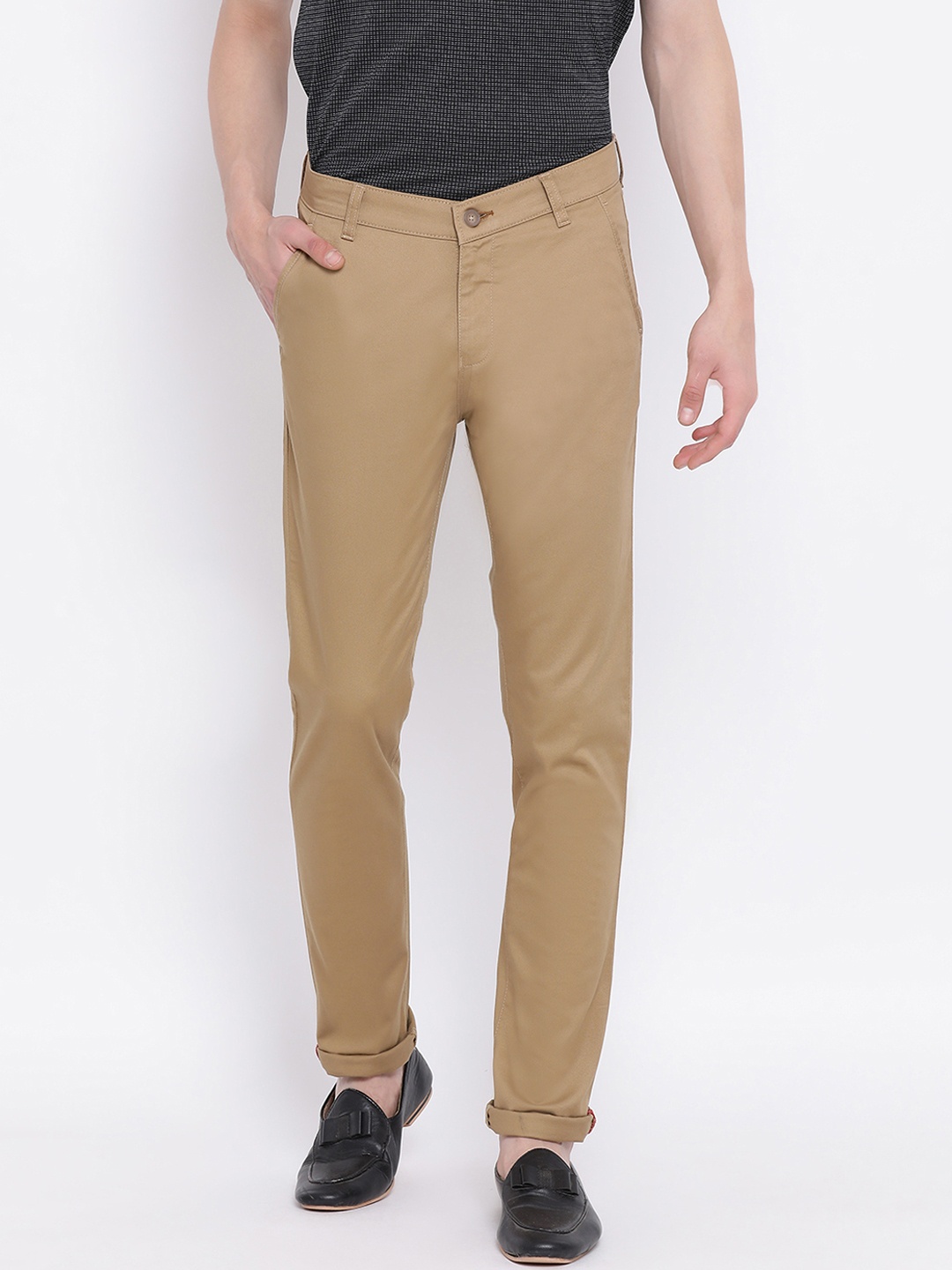 

Crimsoune Club Men Brown Urban Slim Fit Solid Regular Trousers