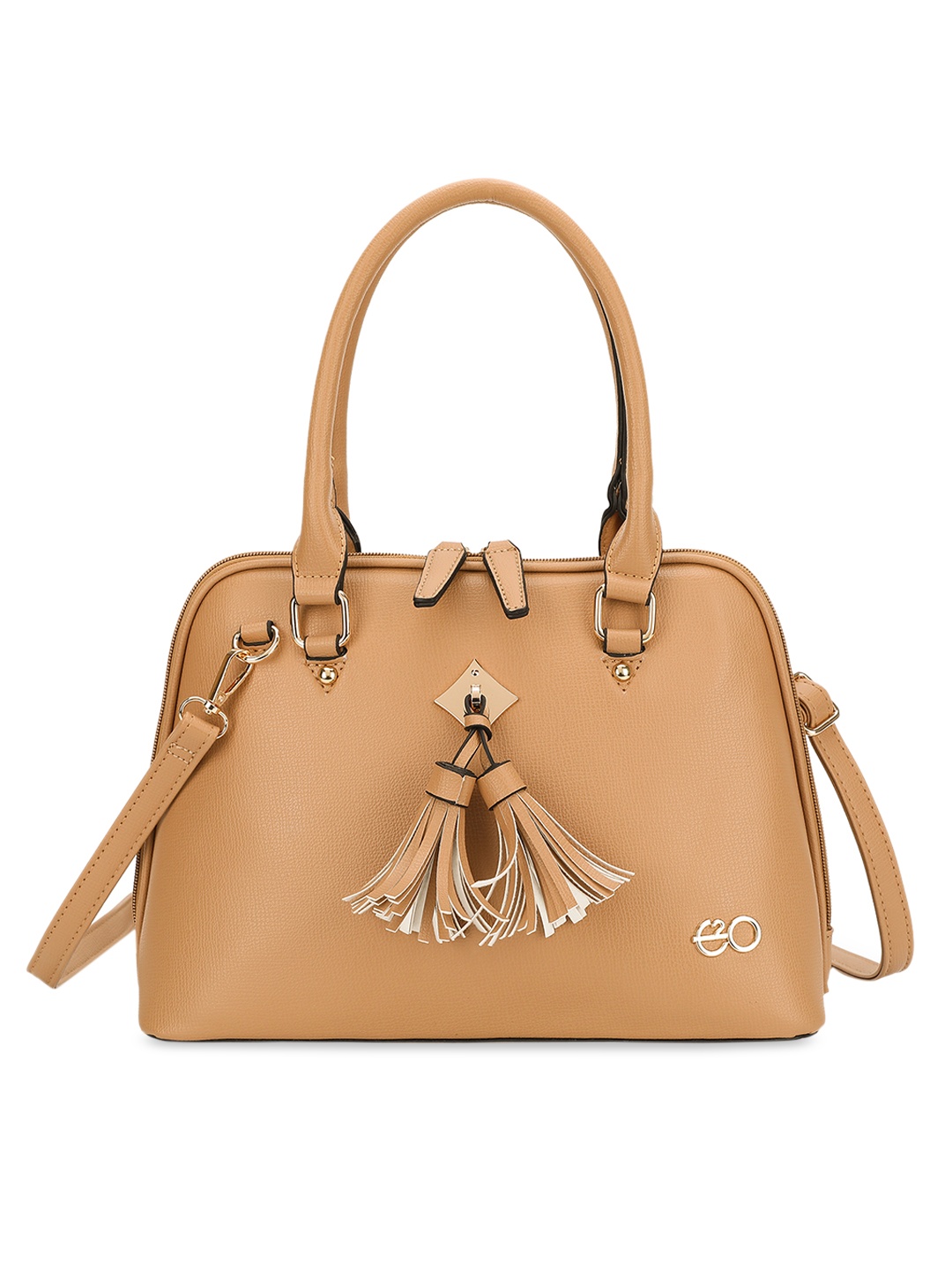 

E2O Beige Solid Handheld Bag