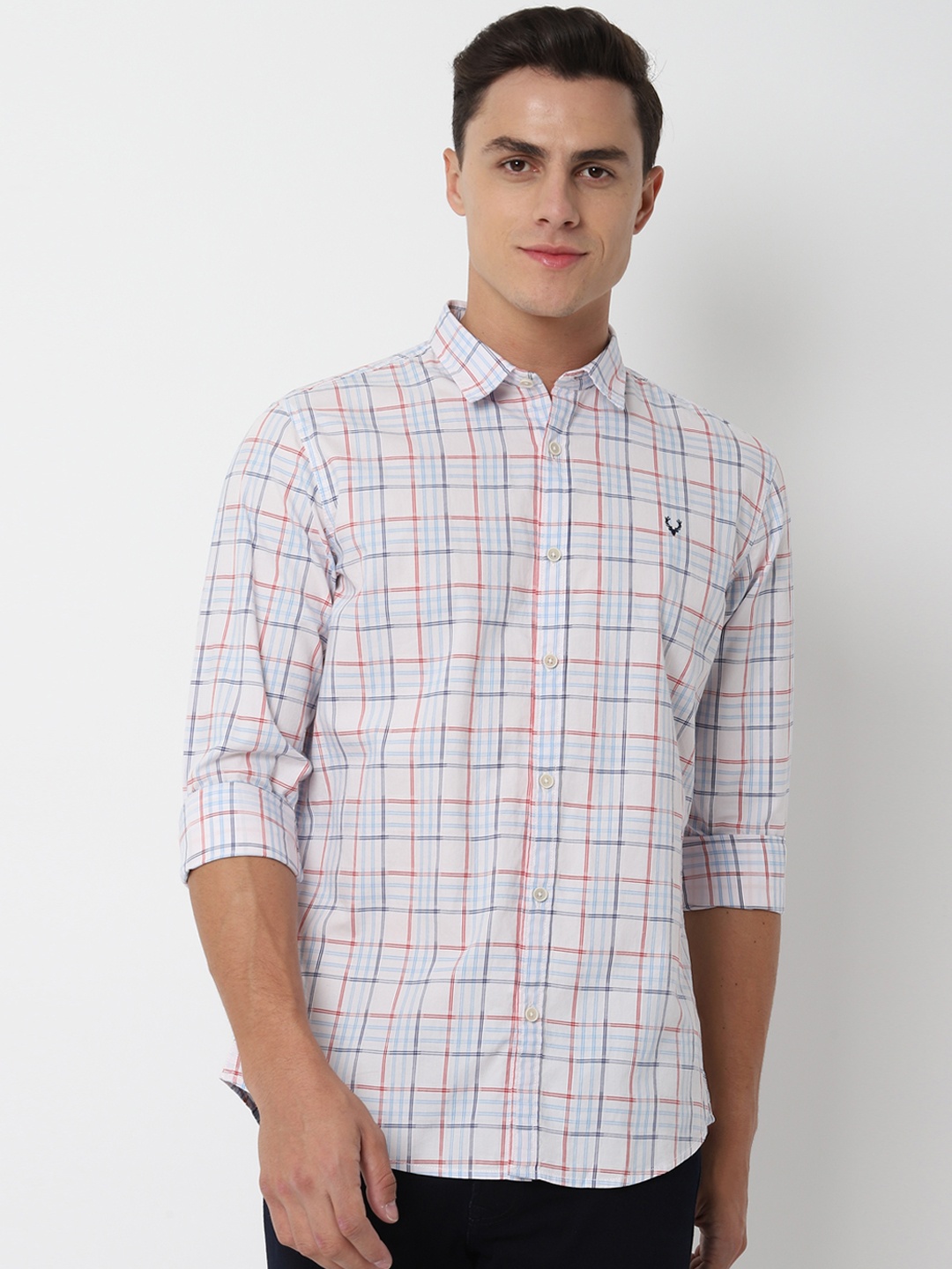 

Allen Solly Sport Men White & Red Regular Fit Checked Casual Shirt