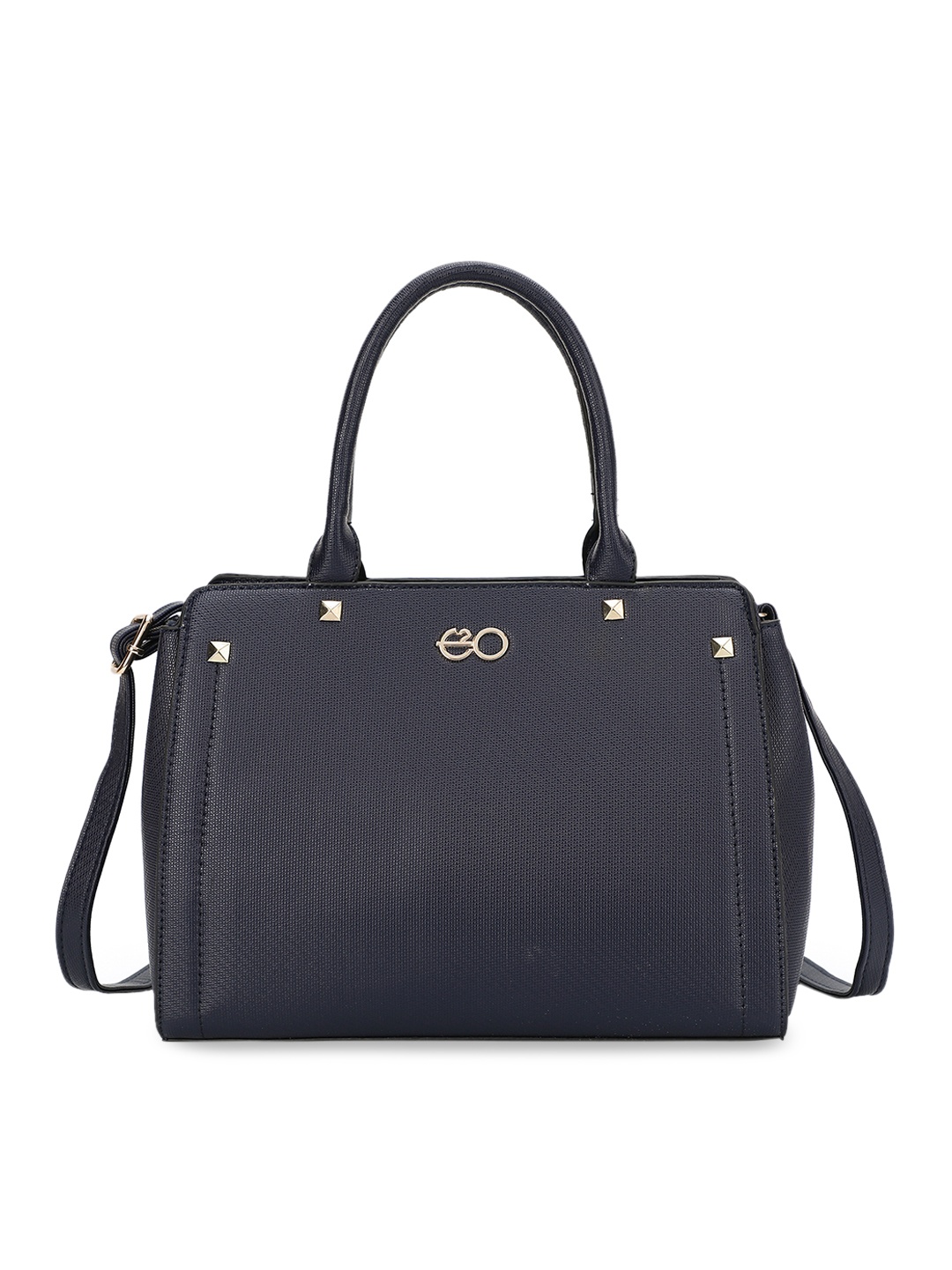

E2O Navy Blue Solid Handheld Bag