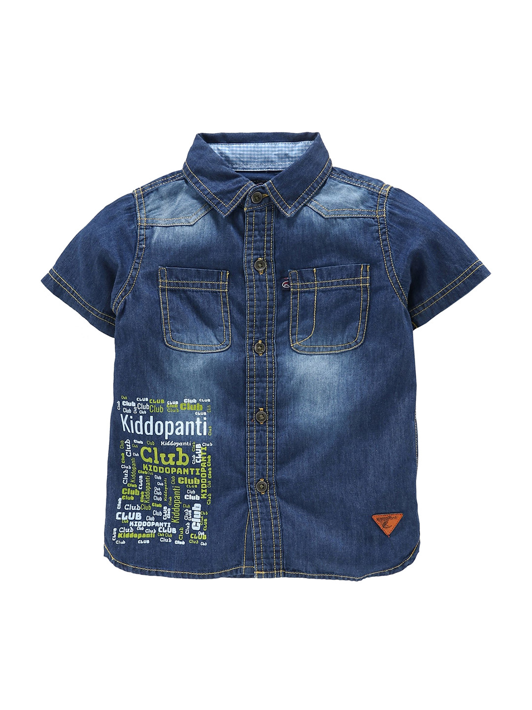 

KiddoPanti Boys Blue Regular Fit Faded Casual Shirt