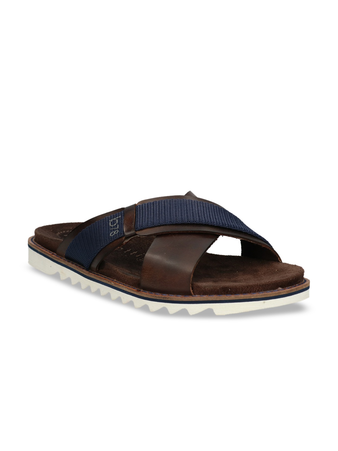 

Bugatti Limon Men Brown Navy Blue Leather Comfort Sandals