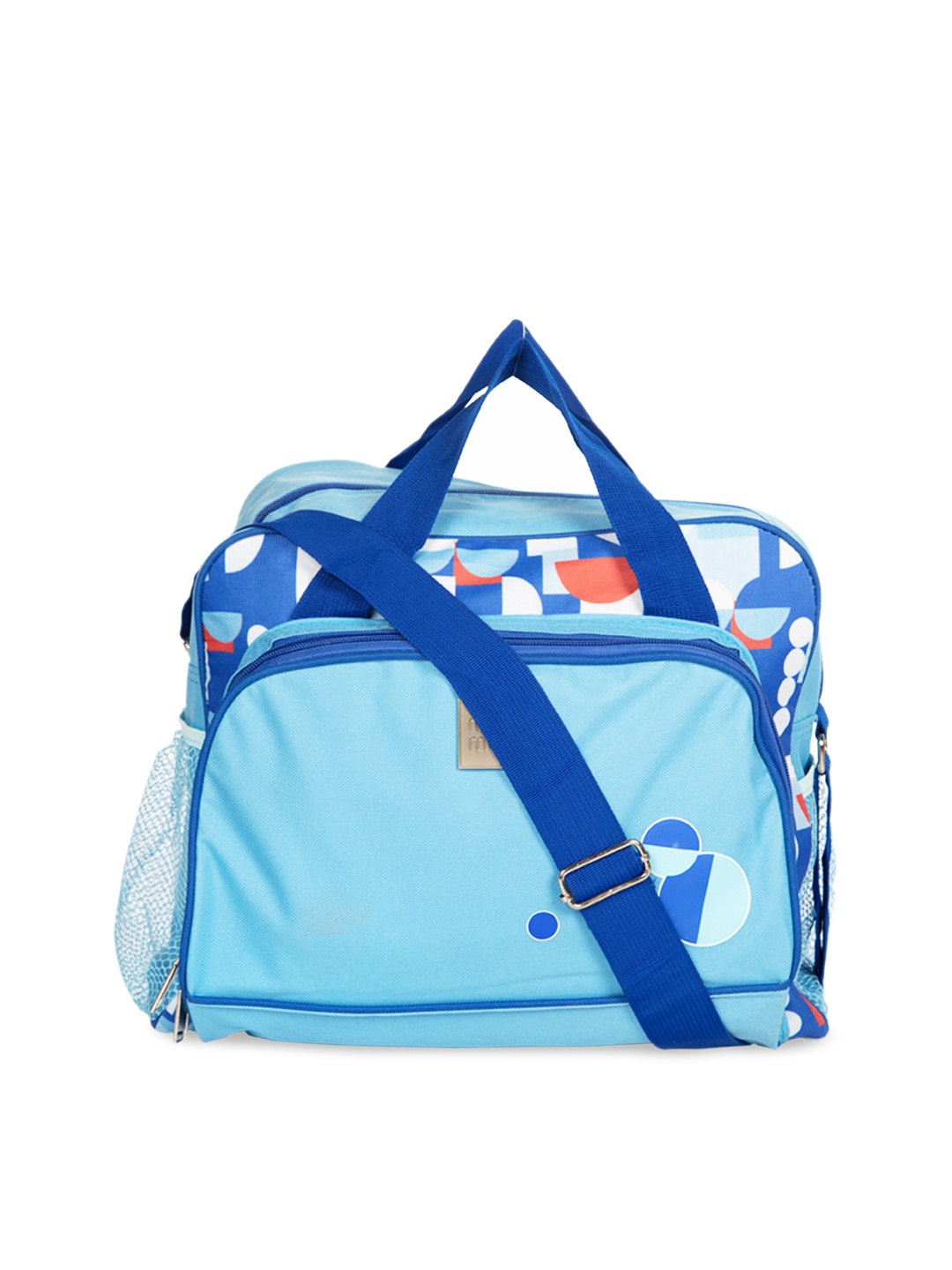 

MeeMee Blue Printed Diaper Bag With Changing Mat