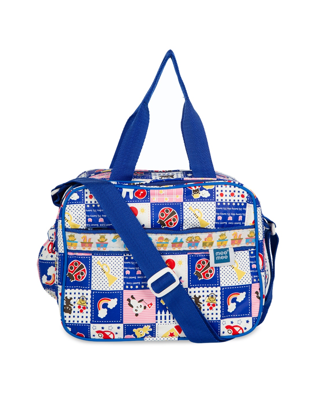 

MeeMee Infant Printed Multi-Functional Diaper Bag, Blue
