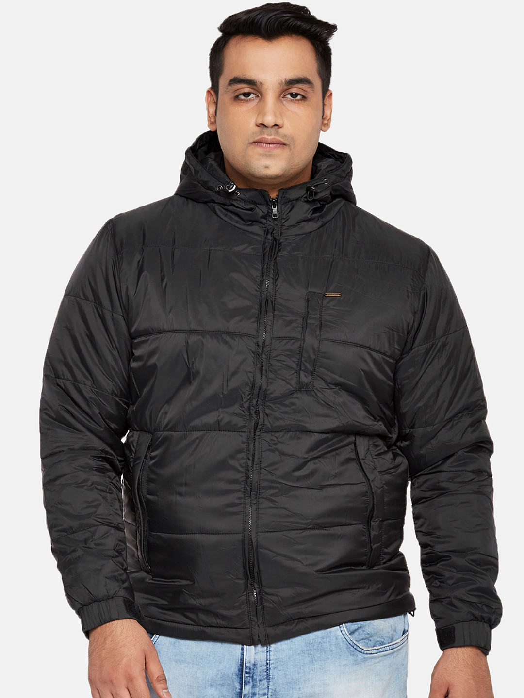 

Kosha Men Black Solid Plus Size Lightweight Warm Insulated Waterproof Puffer Jacket