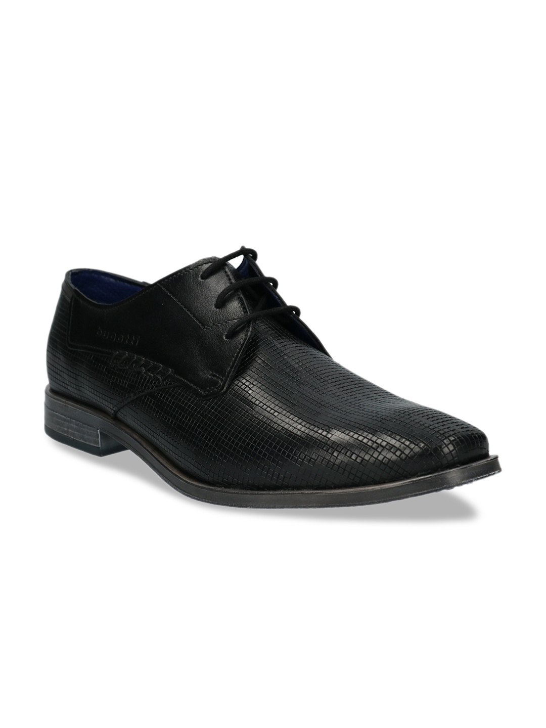 

Bugatti Men Black Textured Leather Formal Derbys