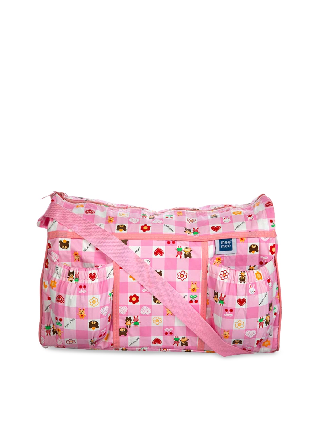 

MeeMee Infant Printed Multi-Functional Diaper Bag, Pink